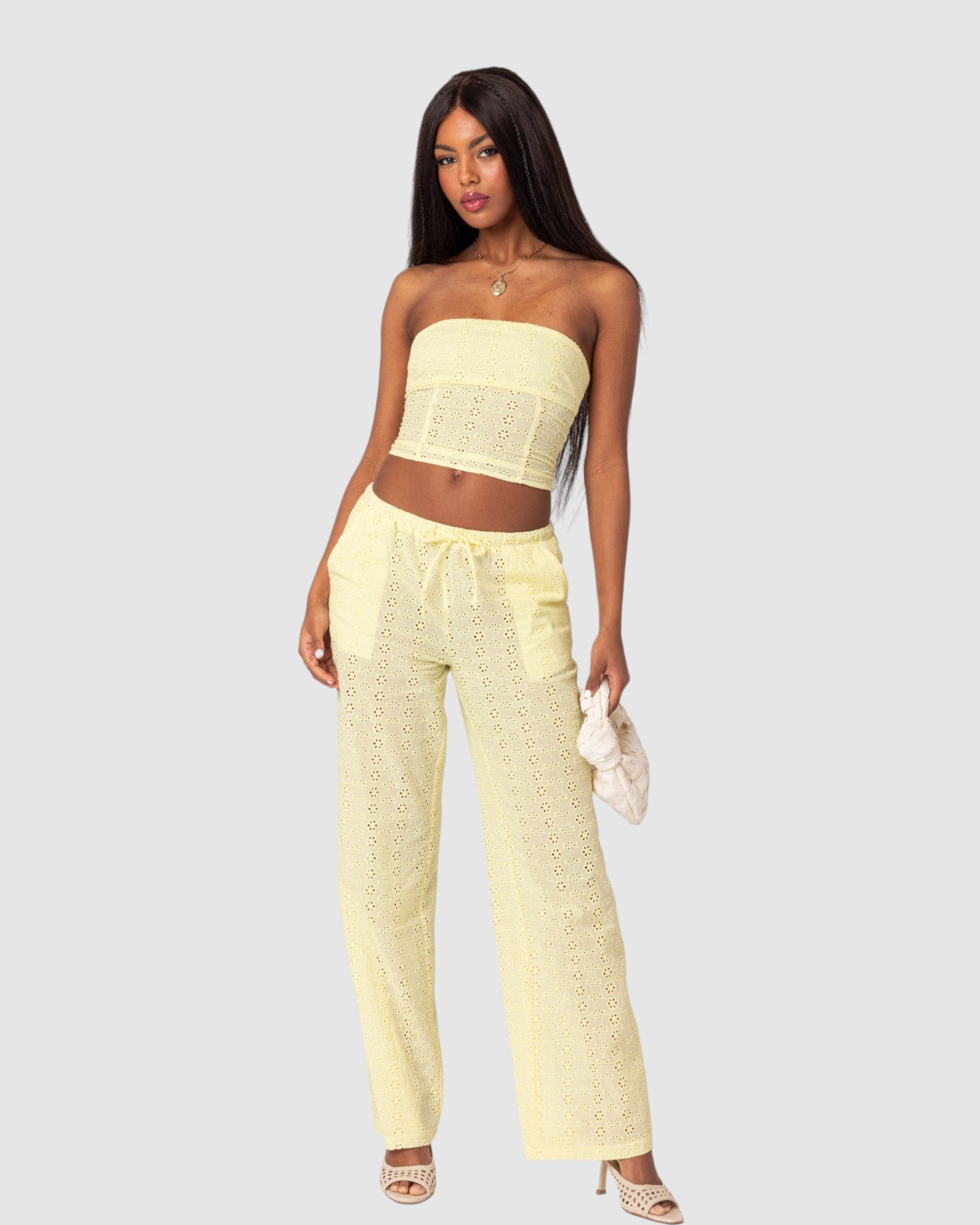 Lemon Lacey Cotton Pants
