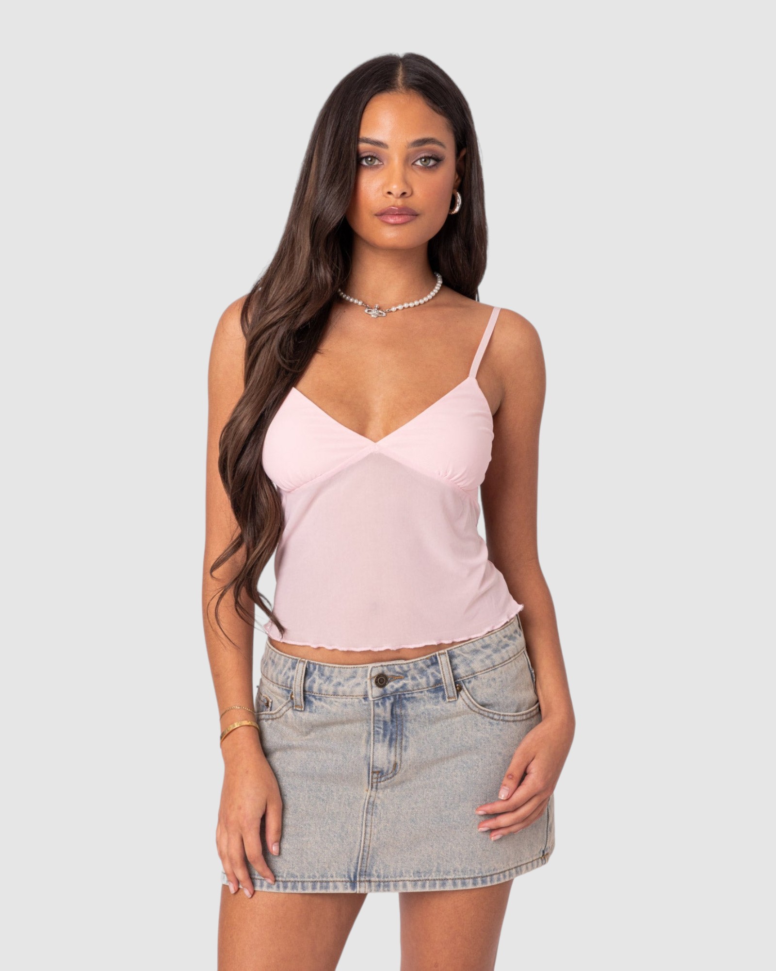 Serafina Sheer Mesh Tank Top