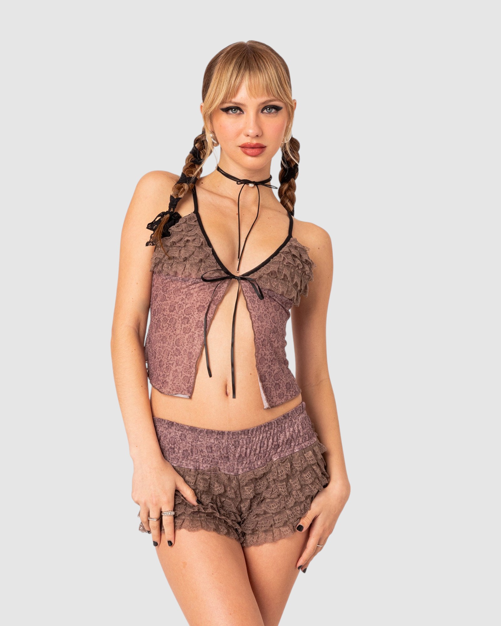 Janis Floral Ruffled Tank Top