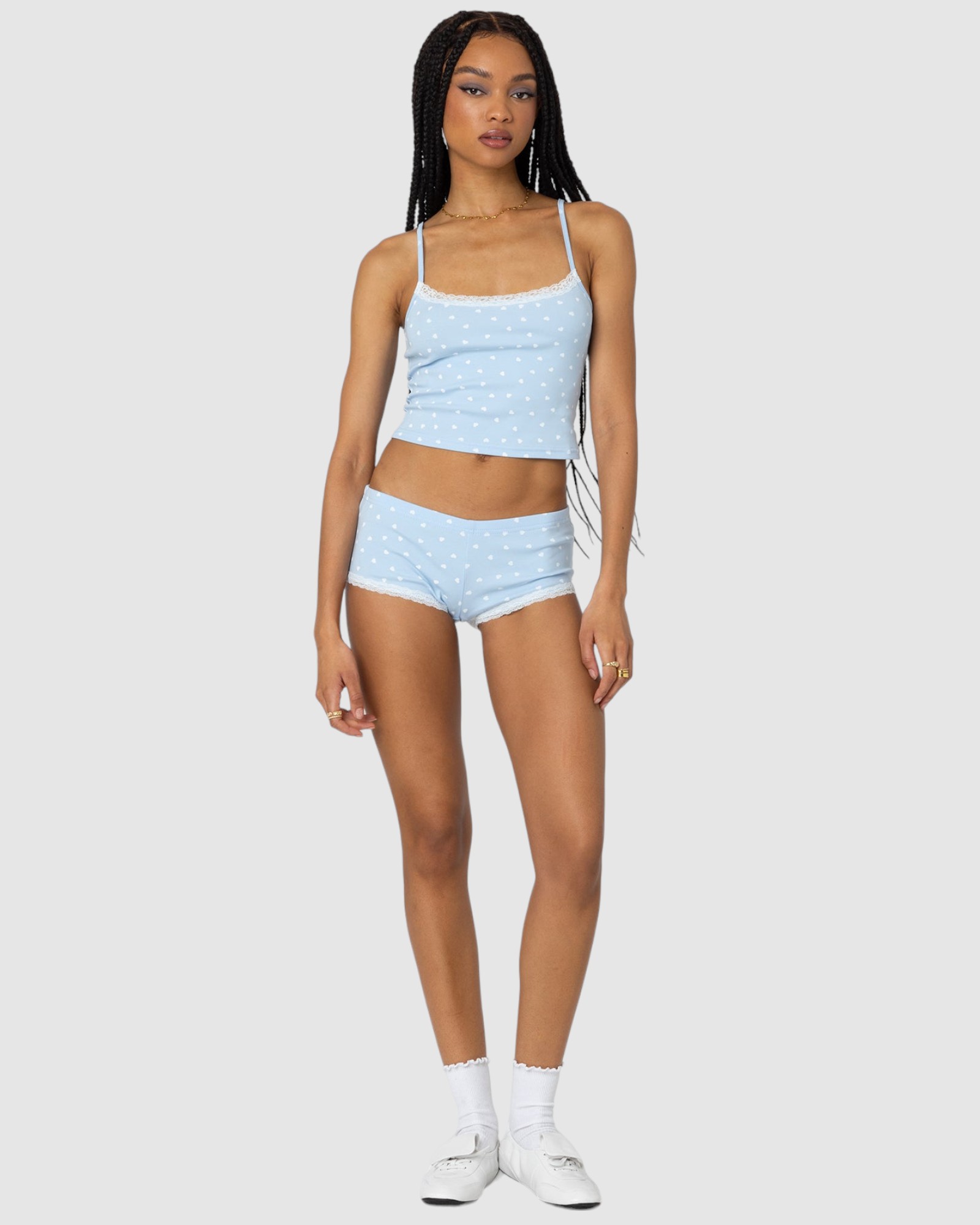 Follow Ur Heart Printed Micro Shorts