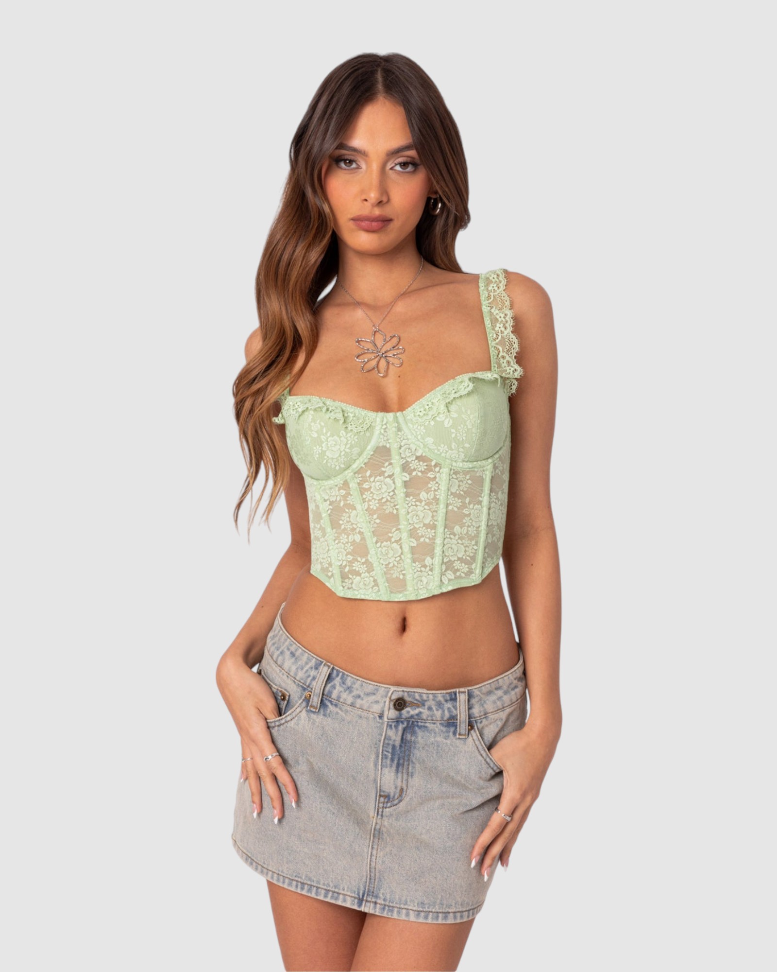 Amaya Sheer Lace Corset