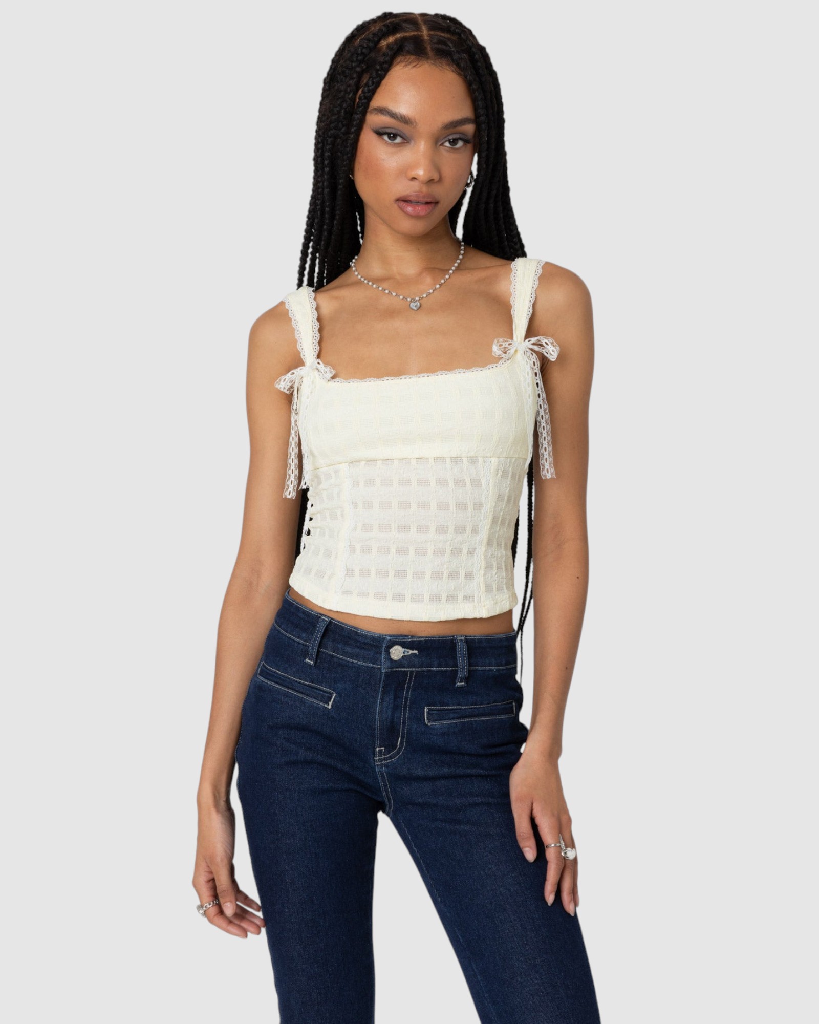 Textured Bustier Top