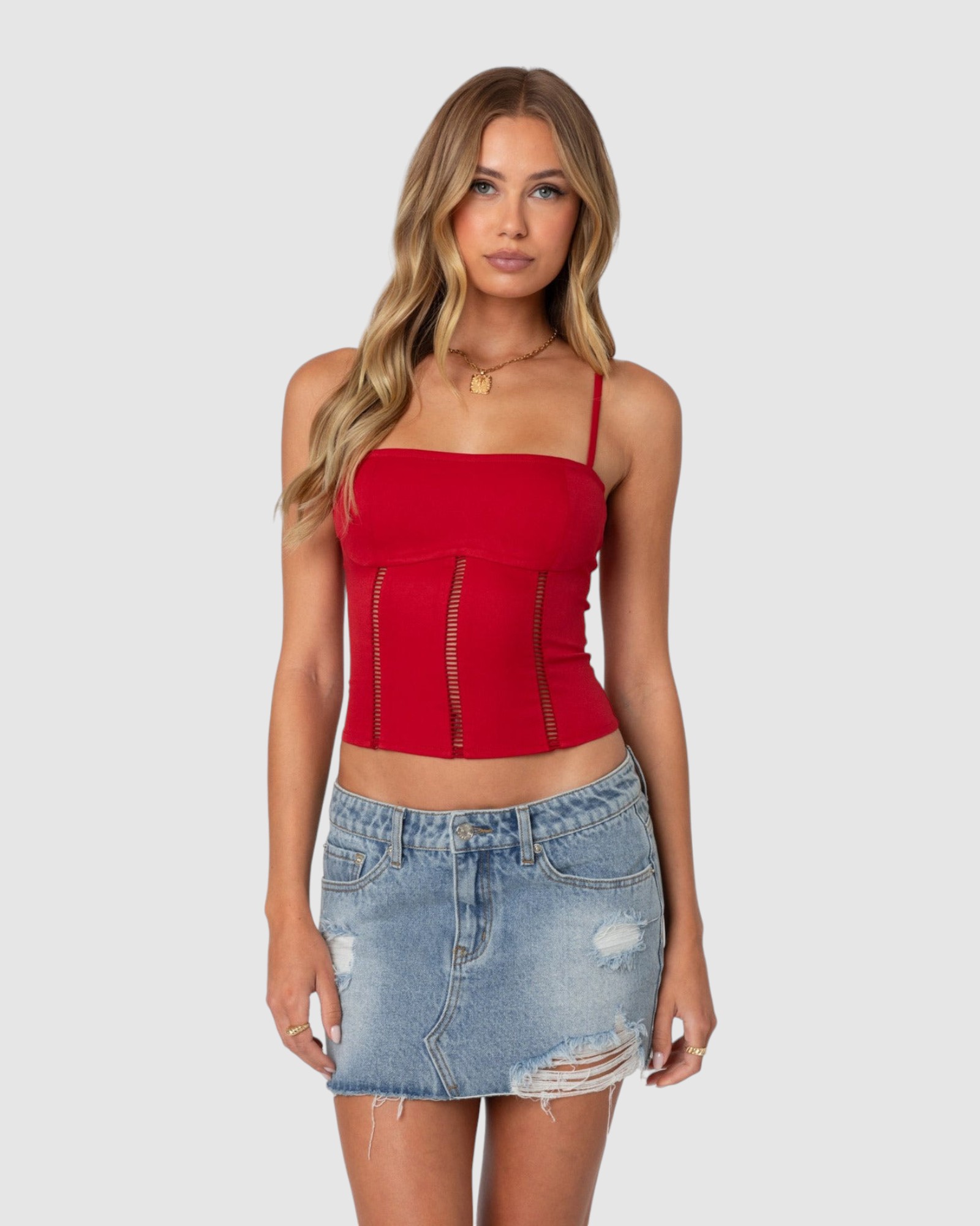Jennie ladder knit corset