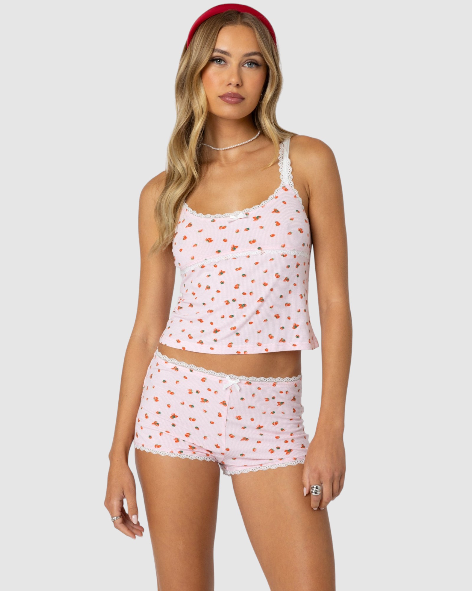 Strawberry Girl Printed Tank Top