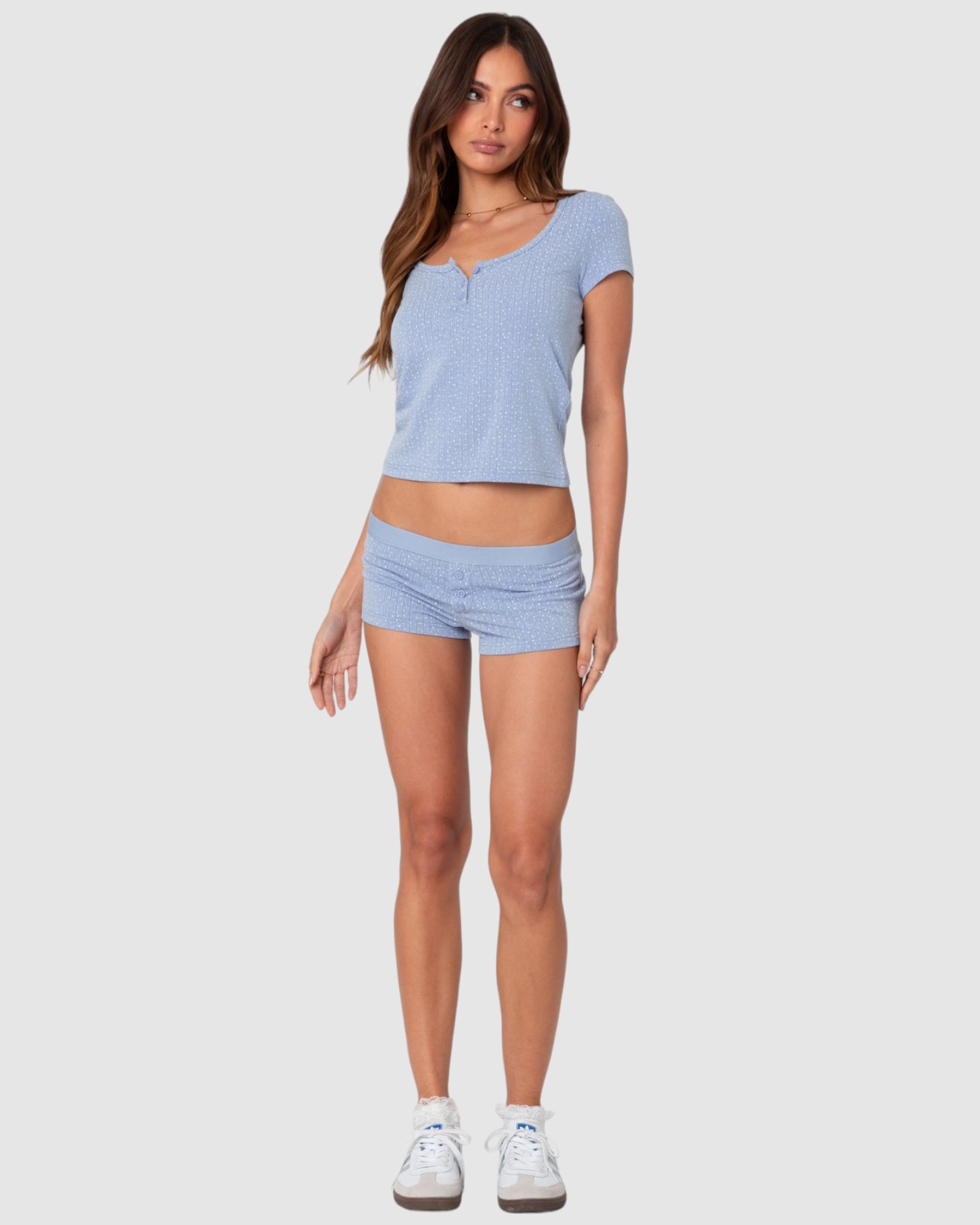 Lorelei Printed Pointelle Shorts
