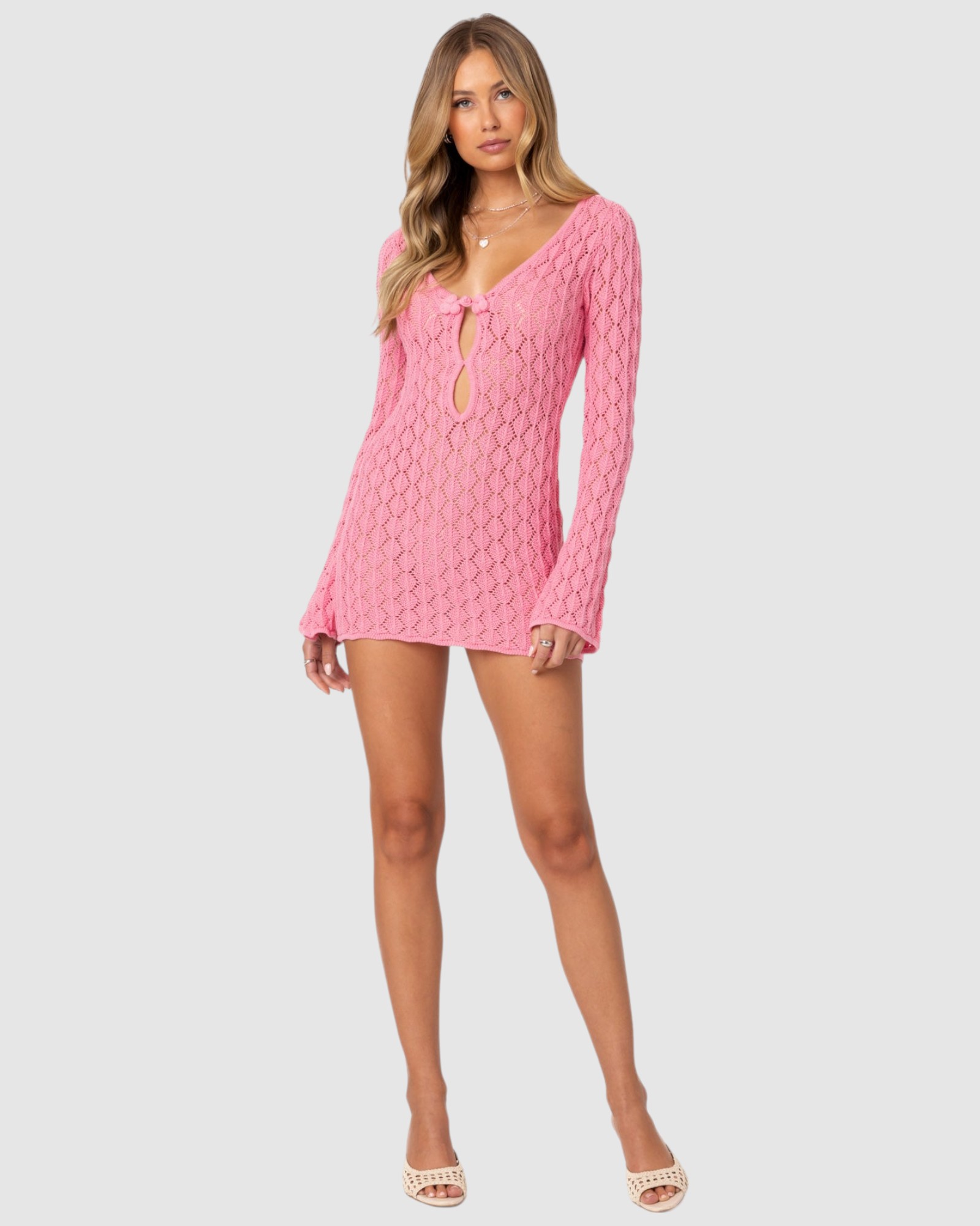 Brie Cut Out Crochet Mini Dress