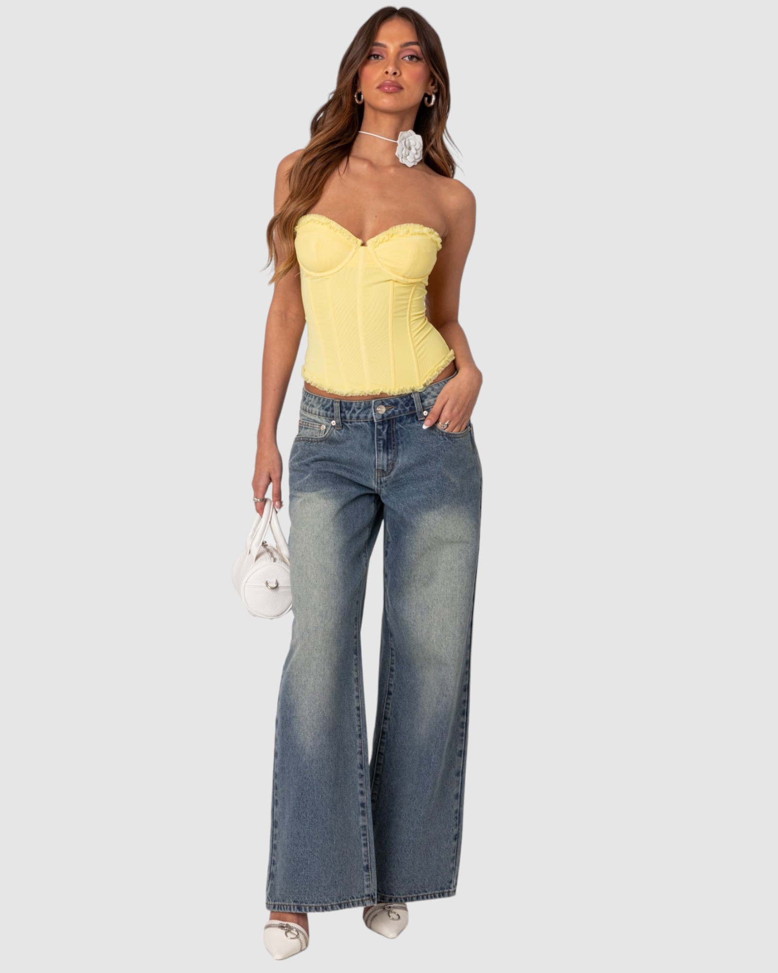 Magda Low Rise Acid Wash Jeans
