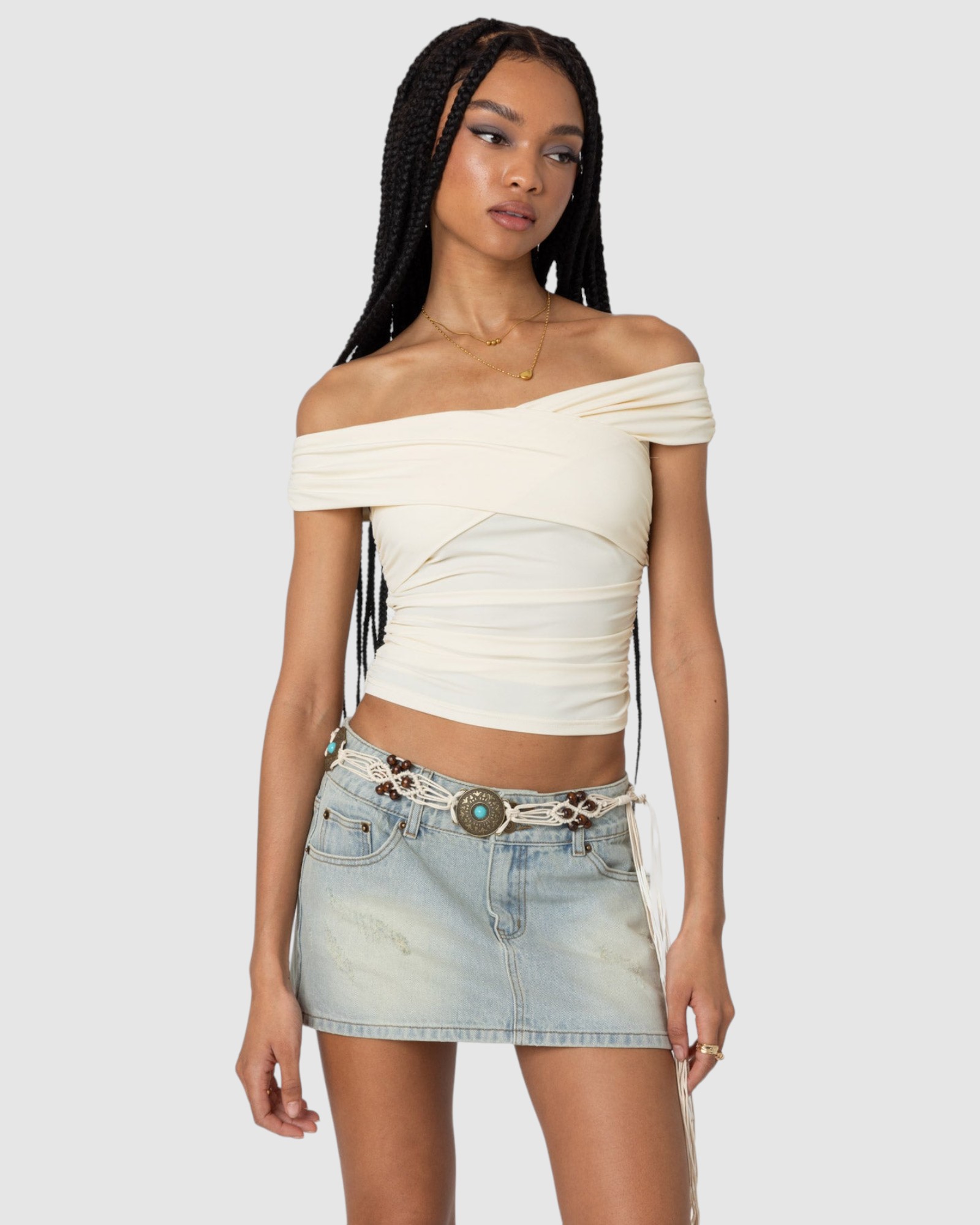 Crisscross Off Shoulder Top