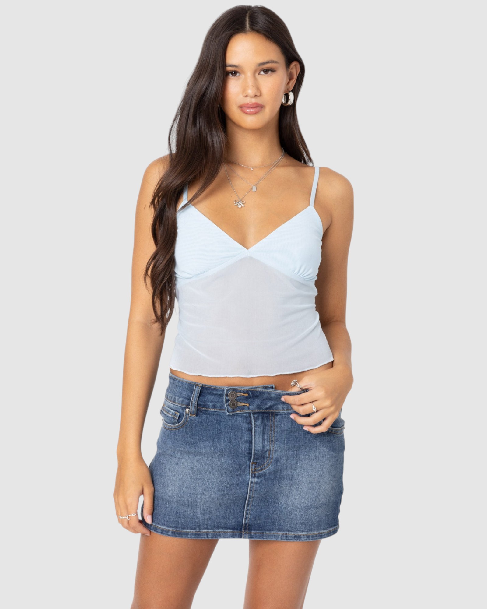 Serafina Sheer Mesh Tank Top
