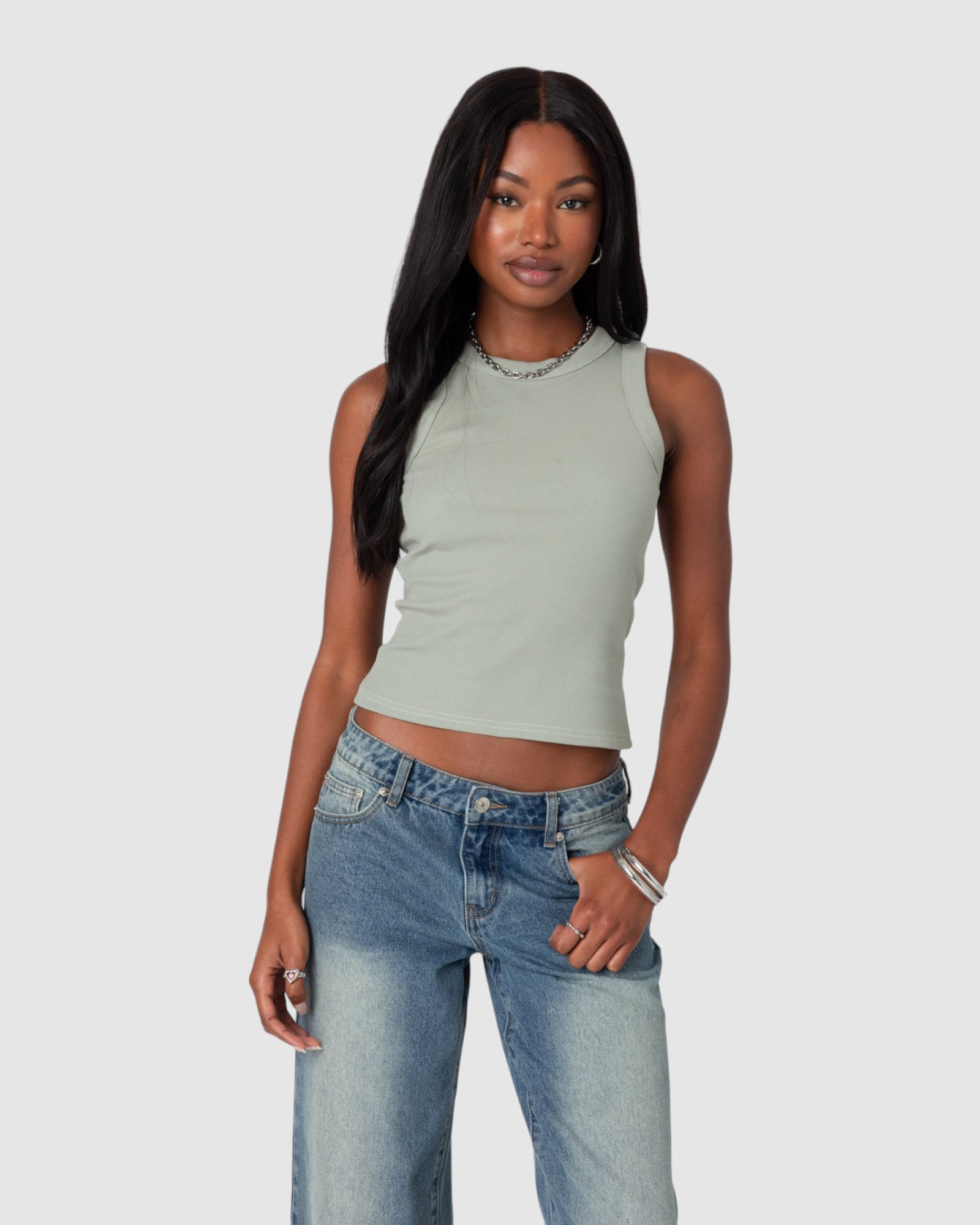 Standard Ribbed Tank Top