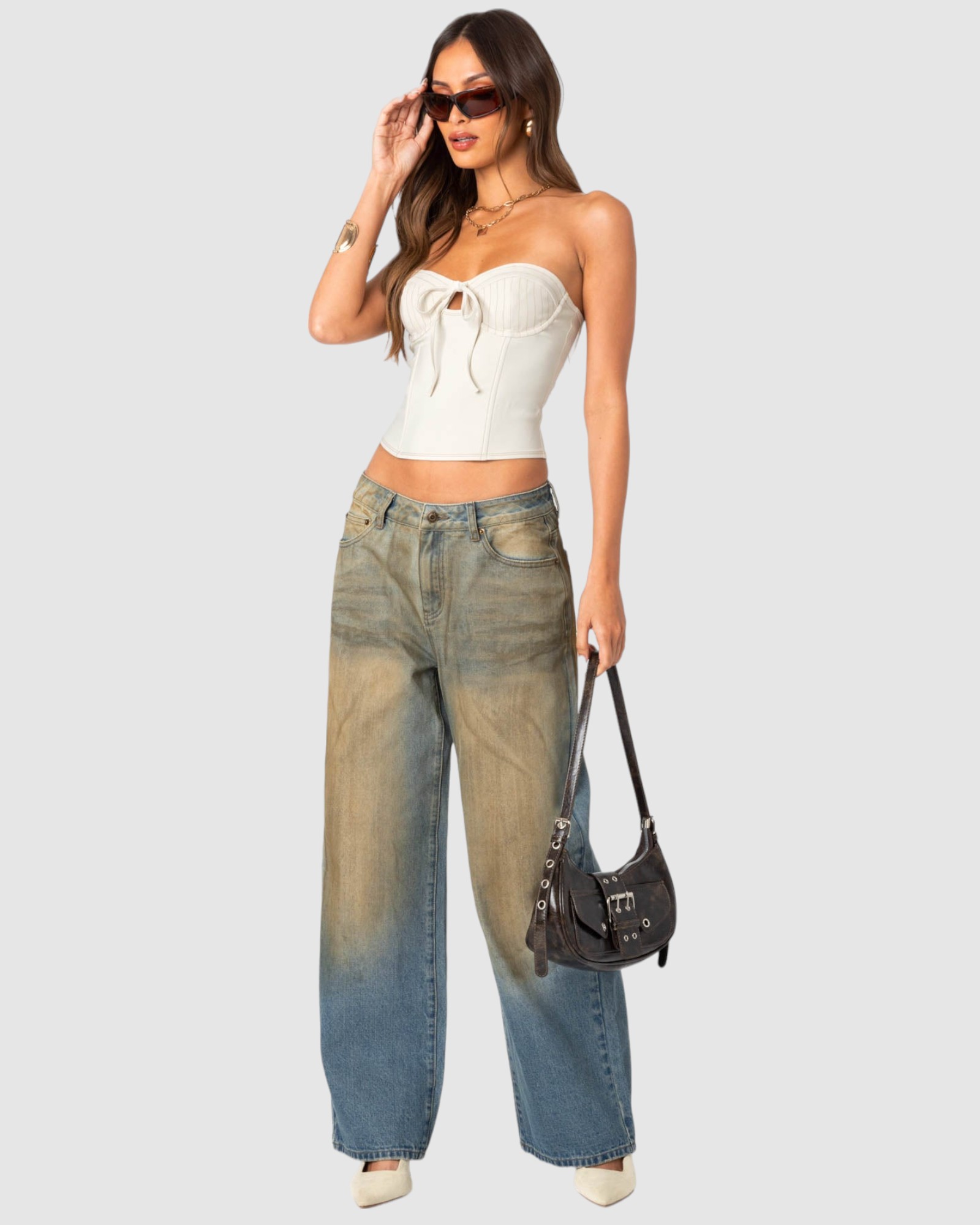 Muddy Washed Low Rise Jeans
