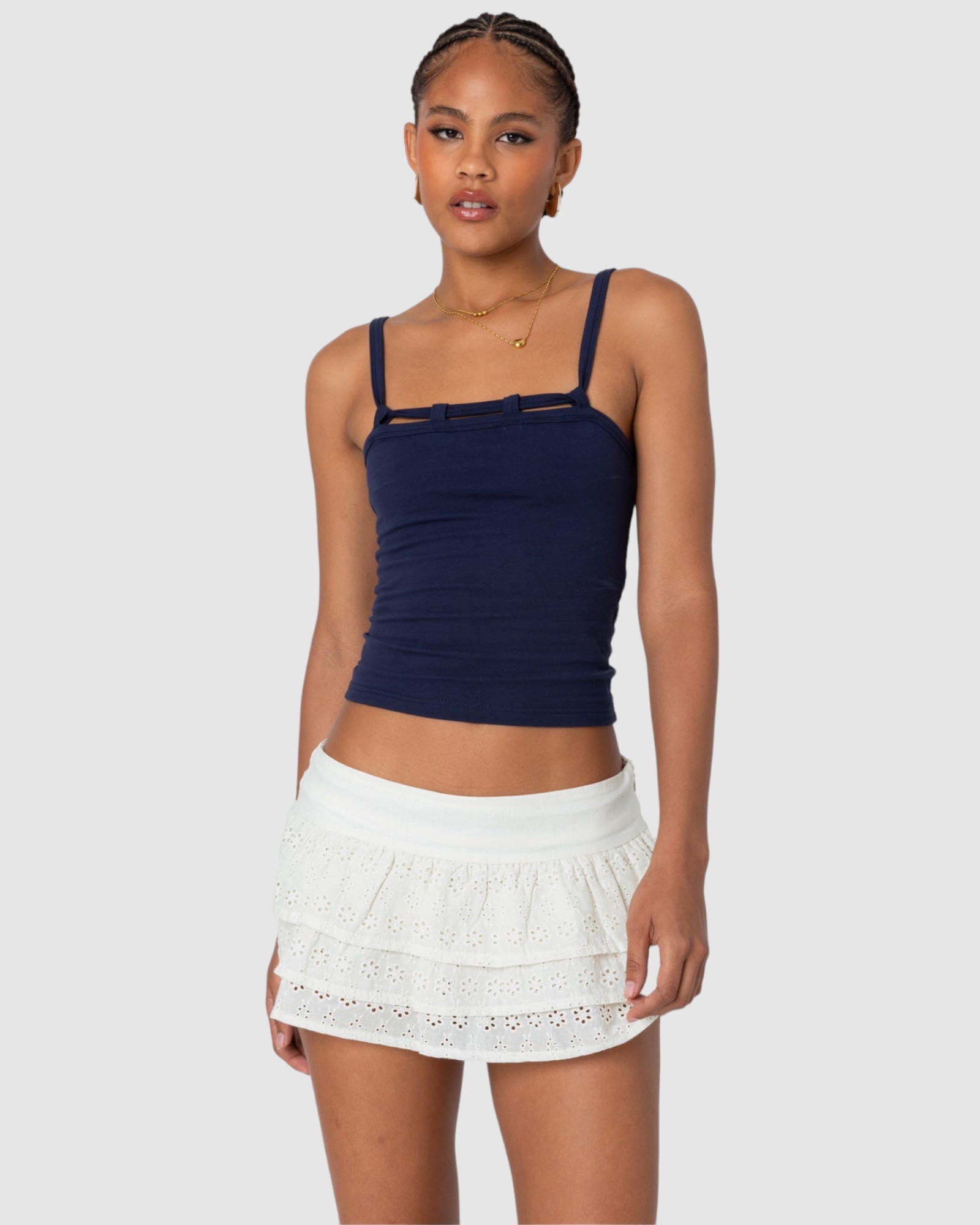 Looped Neckline Tank Top