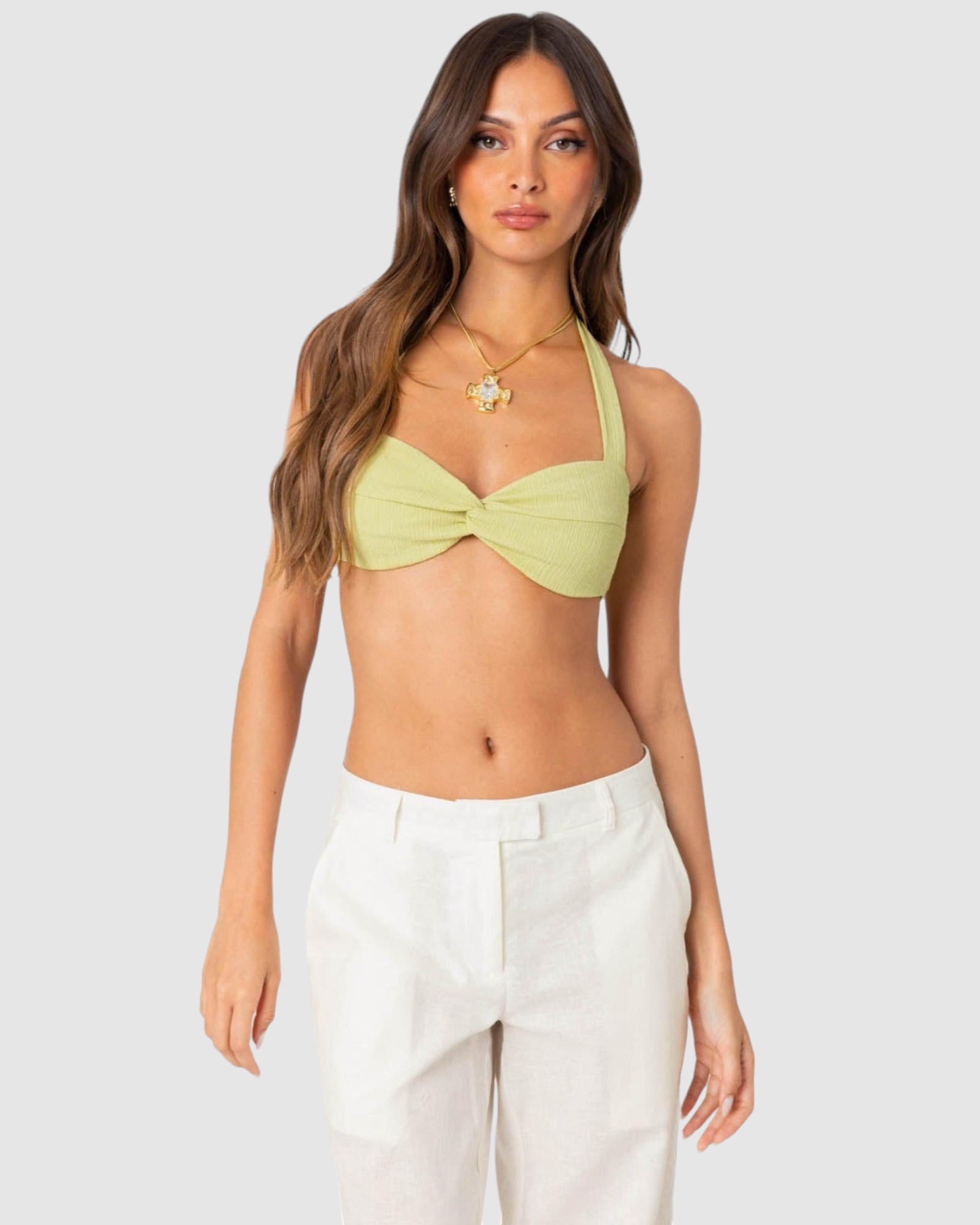 Twisty Textured Bra Top