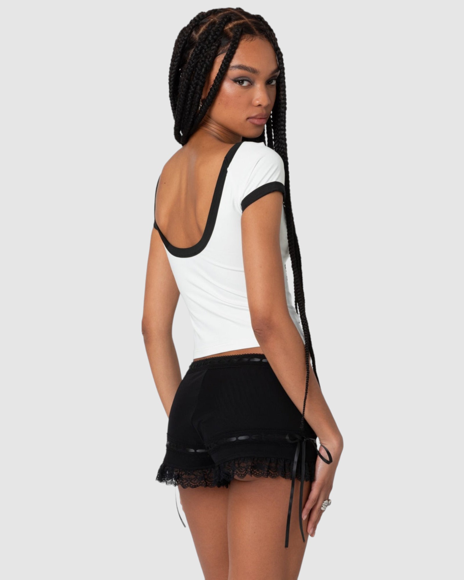 Low Back Contrast T Shirt