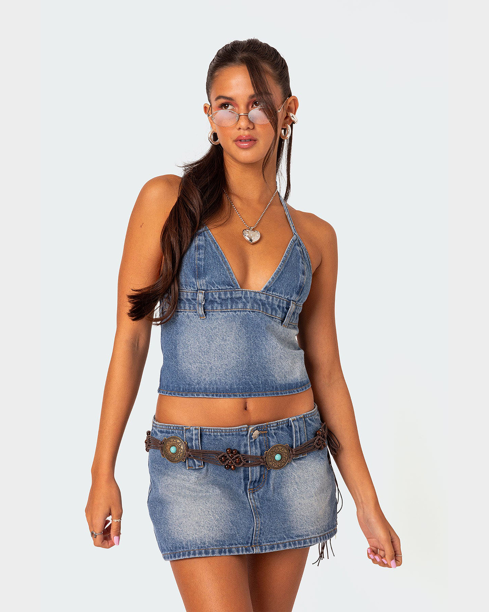 Wanona Denim Halter Top