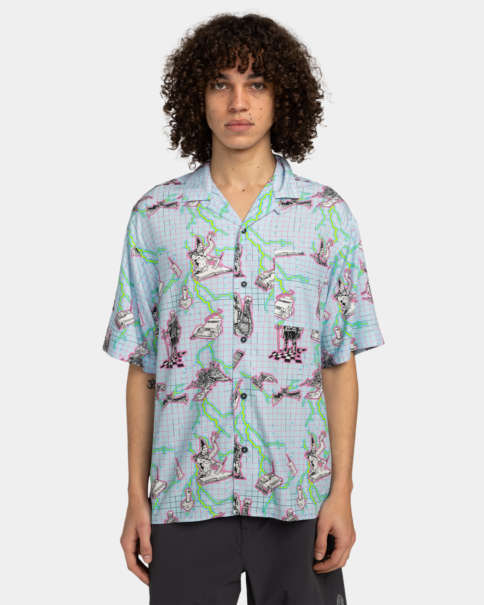 Mens Ffnc Lightning Resort Short Sleeve Shirt