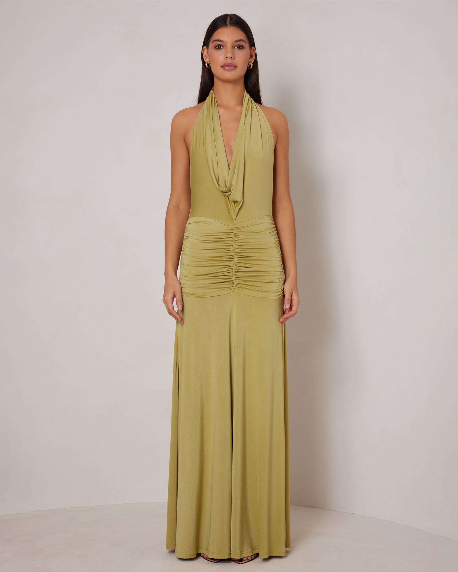 Amora Flowing Halter Gown