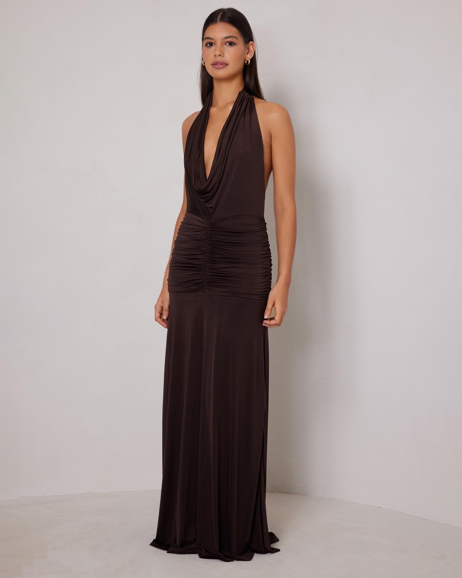 Amora Flowing Halter Gown