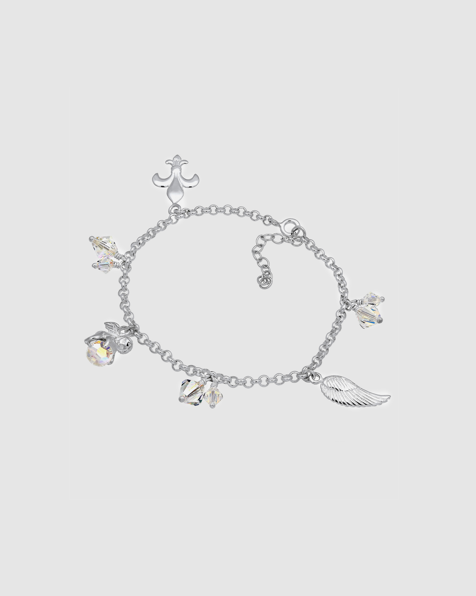 Bracelet with Stones Wing Crystals 925 Sterling Silver