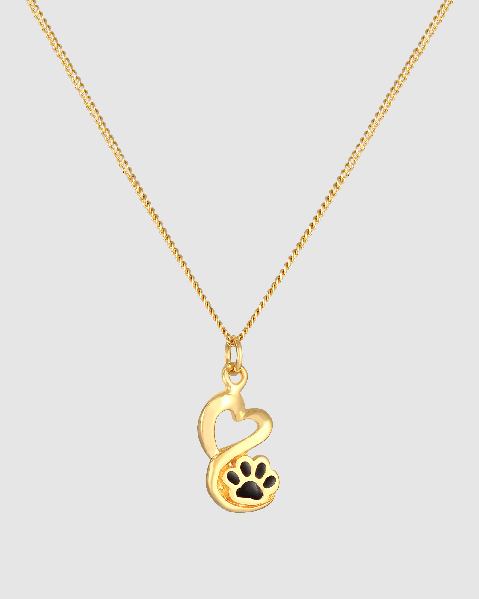 Necklace Paw Love 925 Sterling Silver Gold-Plated