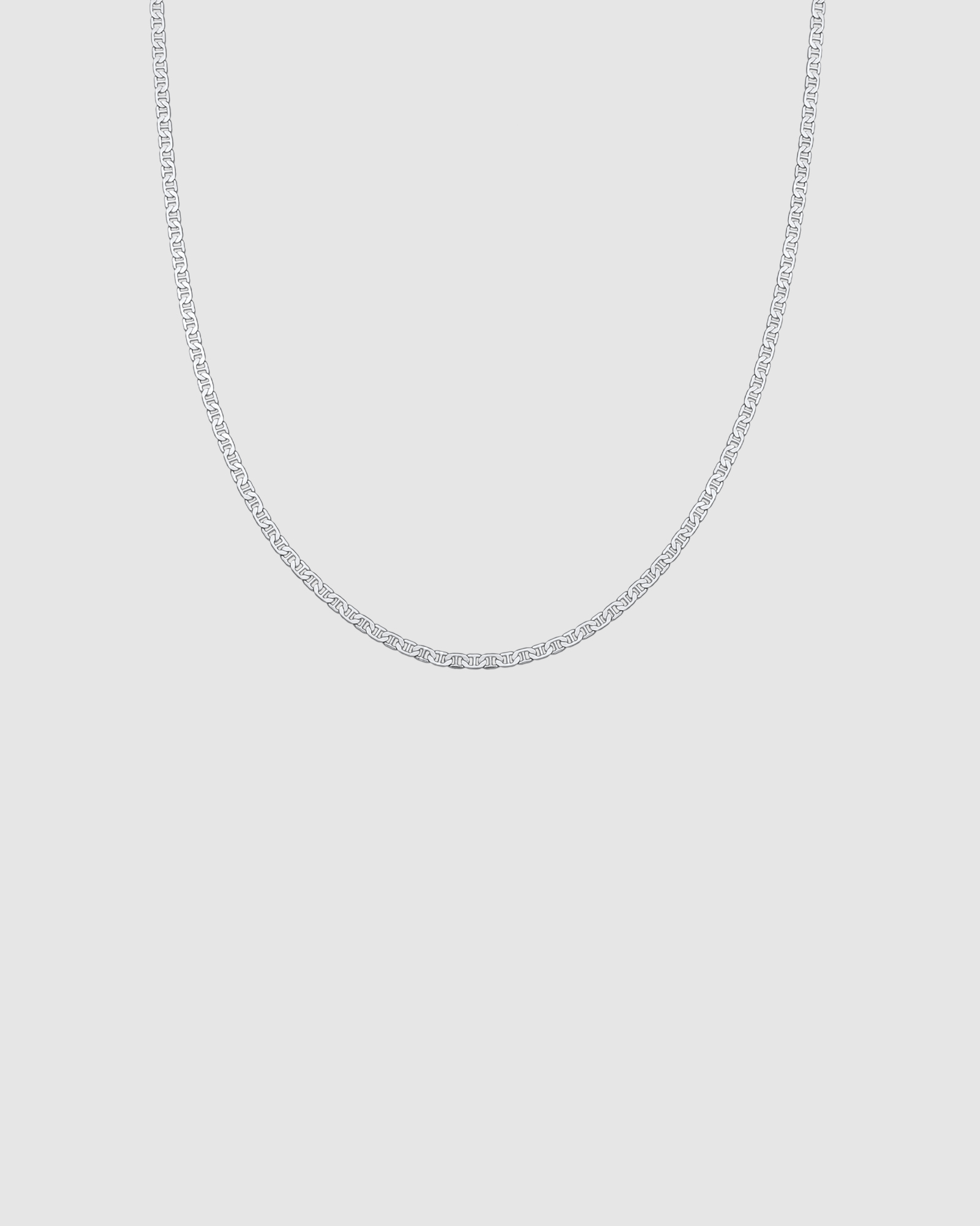 Necklace Curb Modern Basic In 925 Sterling Silver