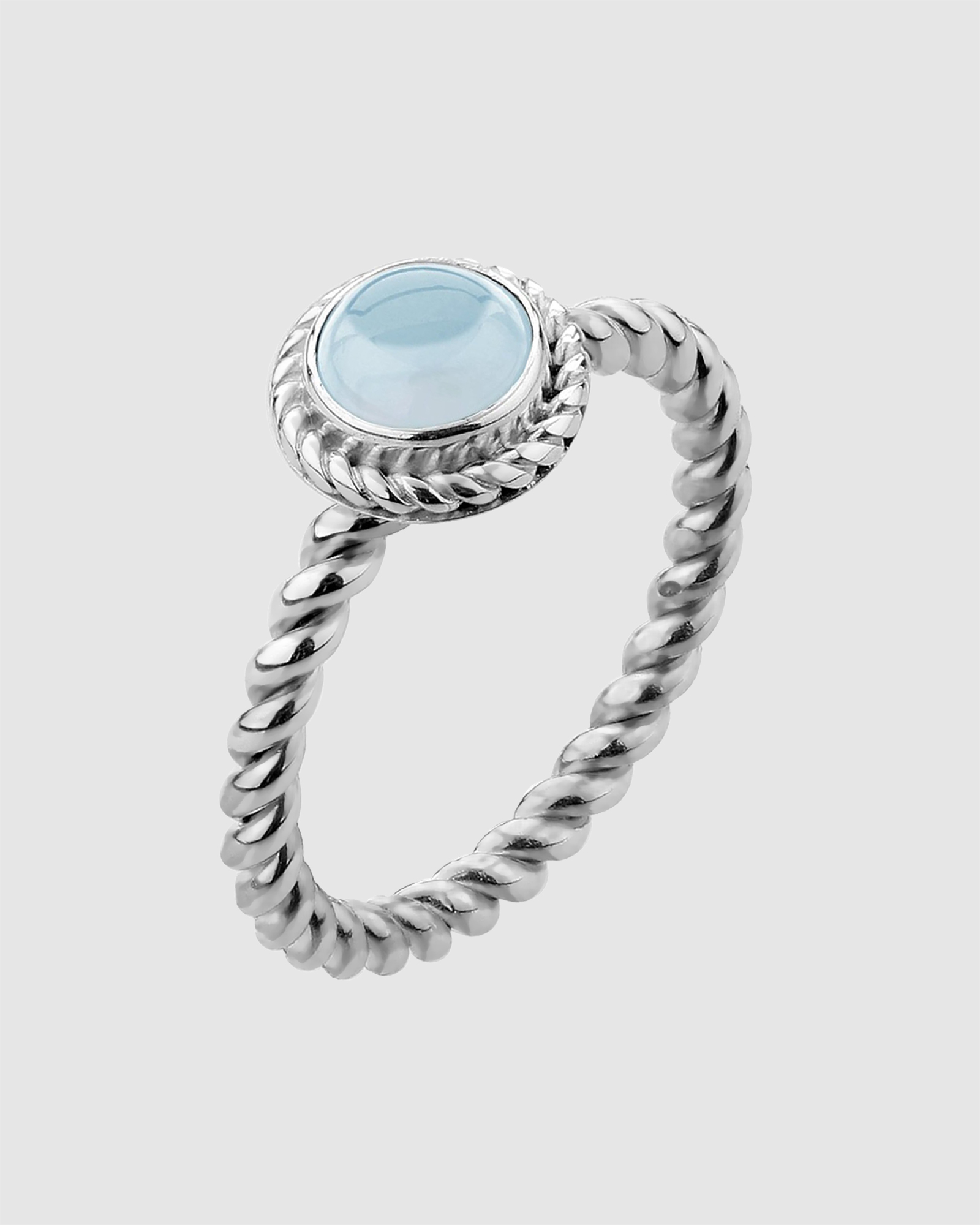 Ring Aquamarine Birthstone March 925 Sterling Silver