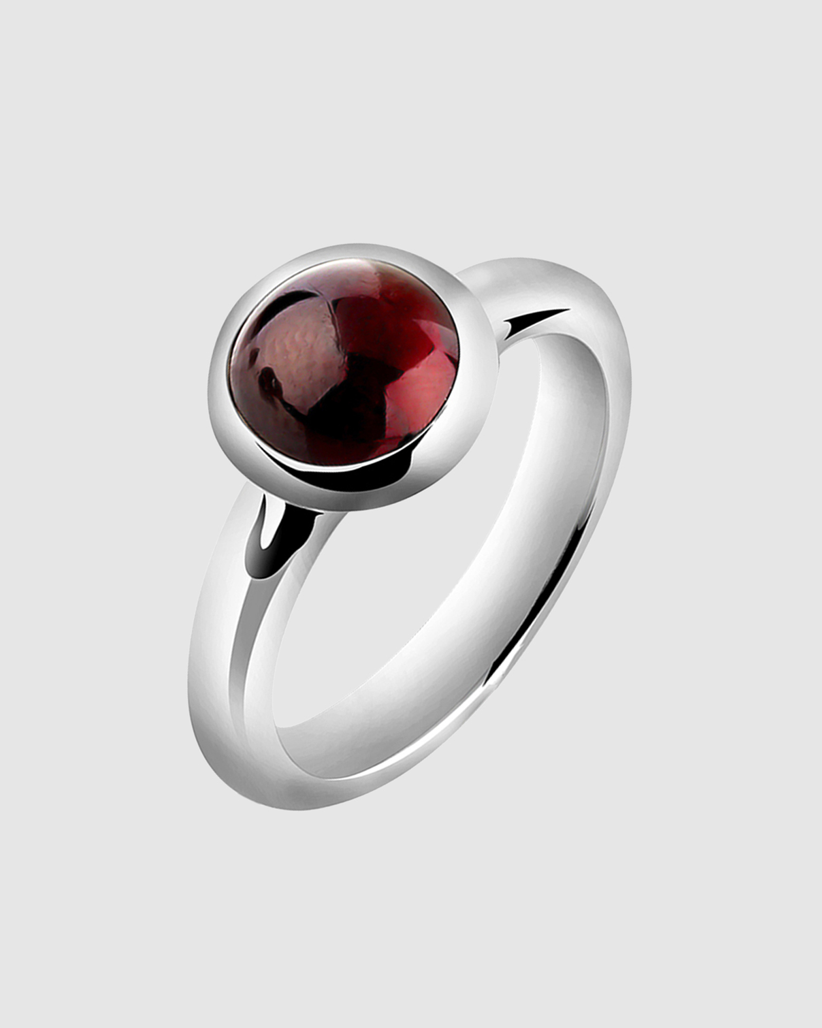 Ring Garnet 925 Sterling Silver