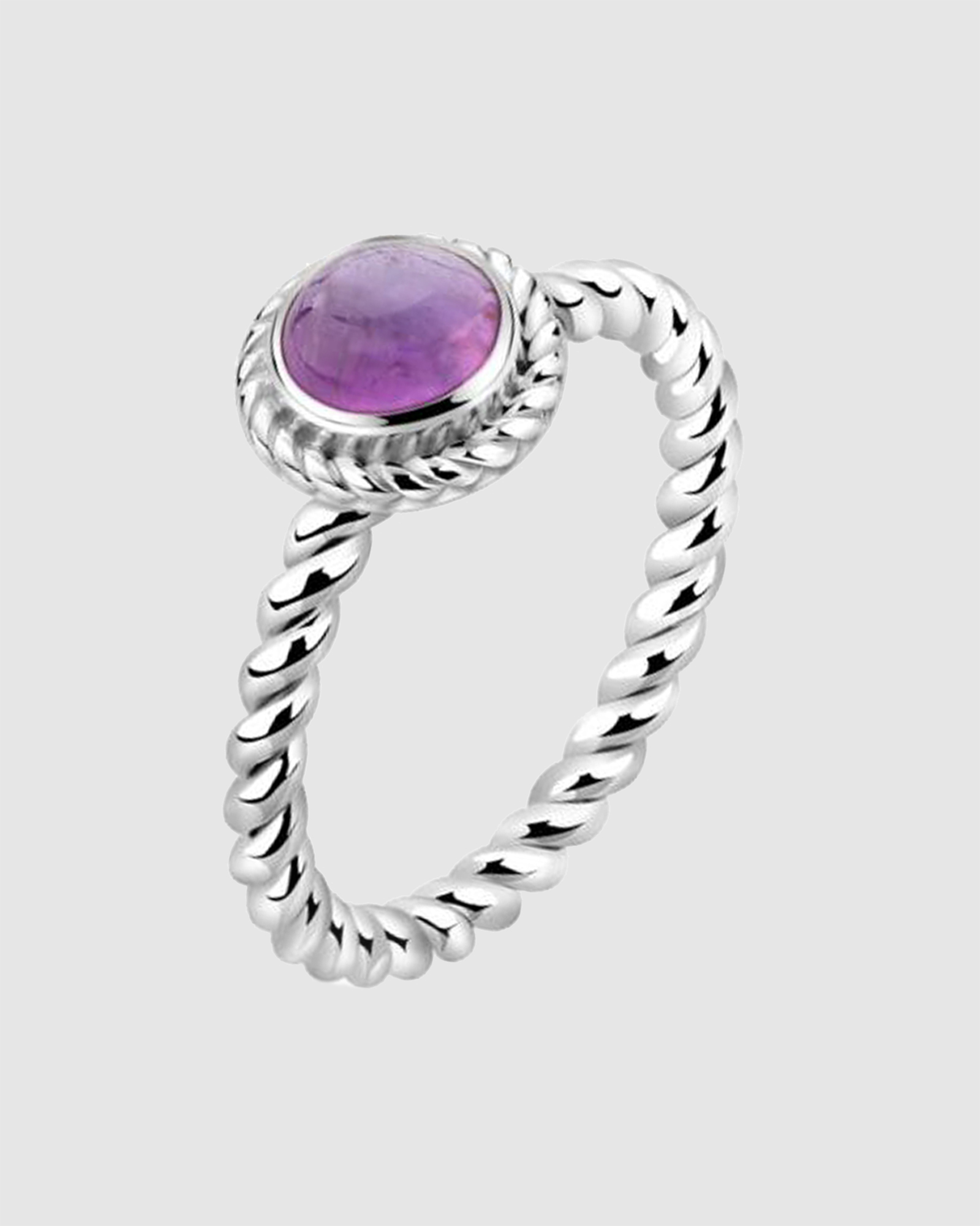 Ring Amethyst Birthstone February 925 Sterling Silver