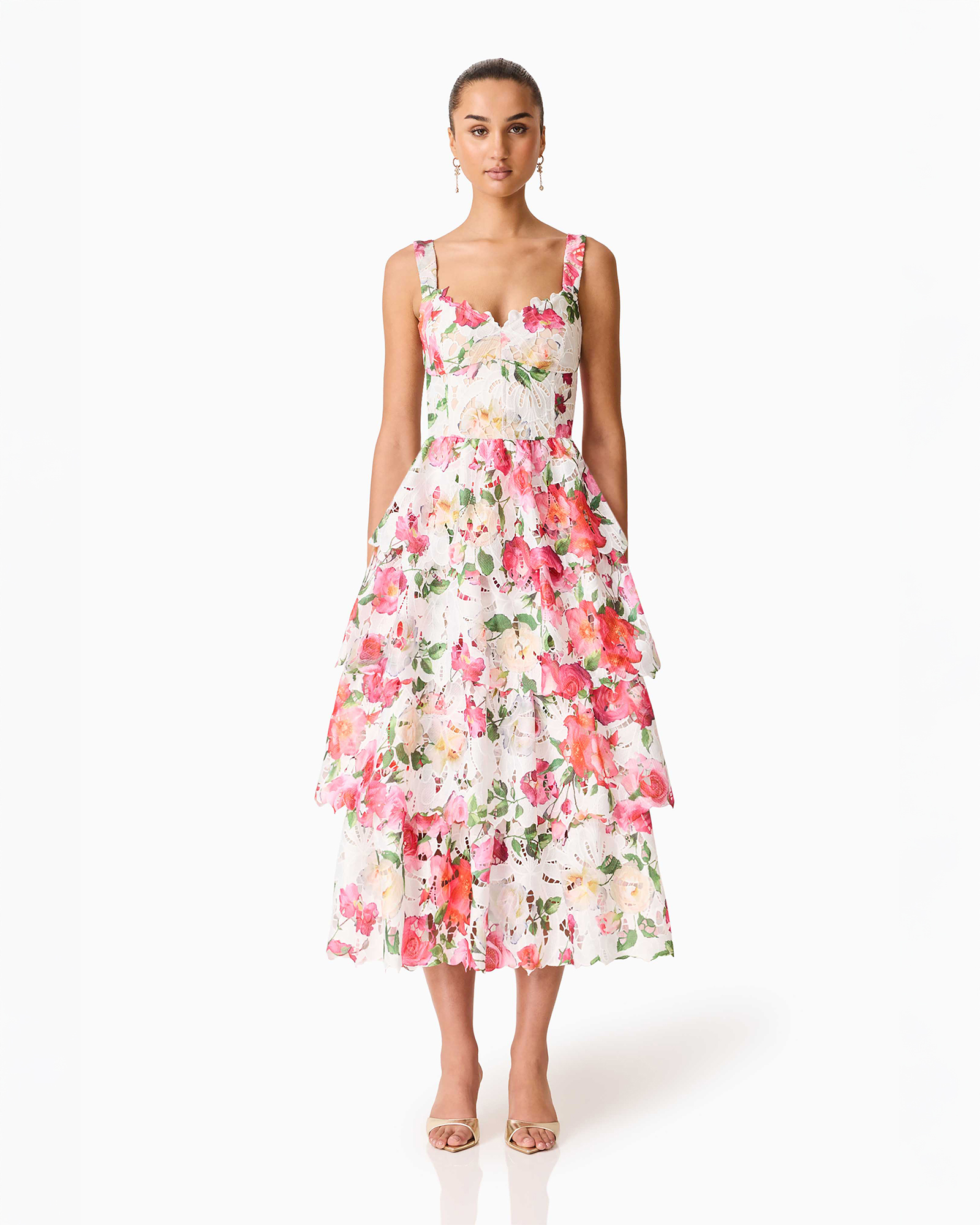 Roselle Frill Midi
