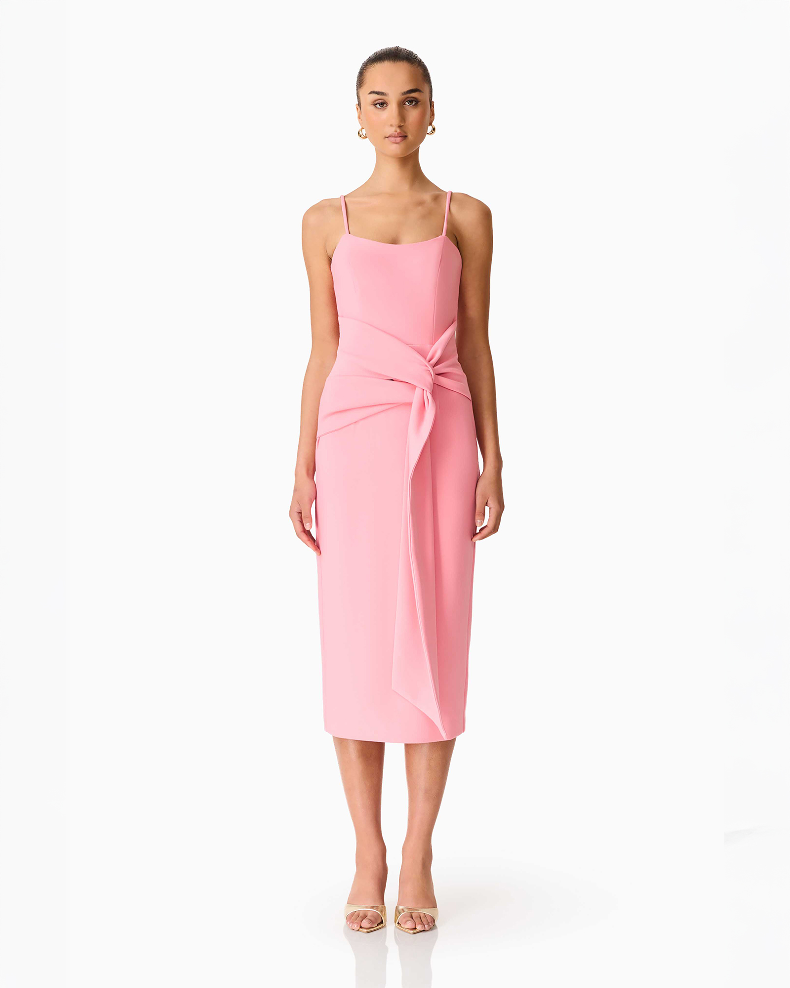 Risa Twist Tie Midi Dress