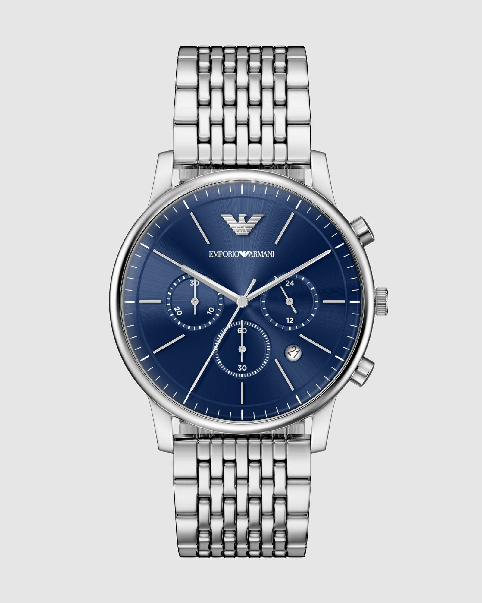 Silver Tone Chronograph Watch