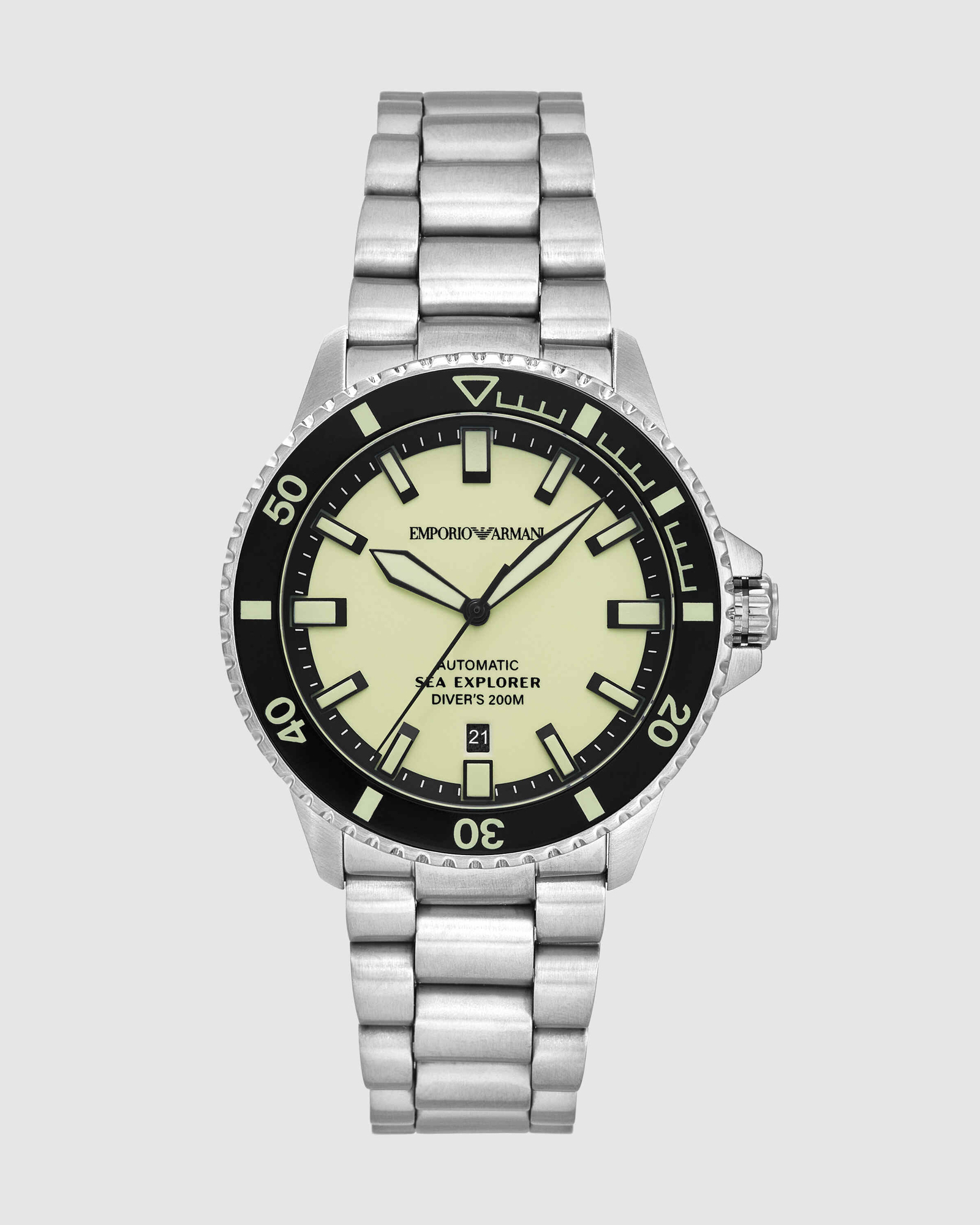 Silver Tone Automatic Watch