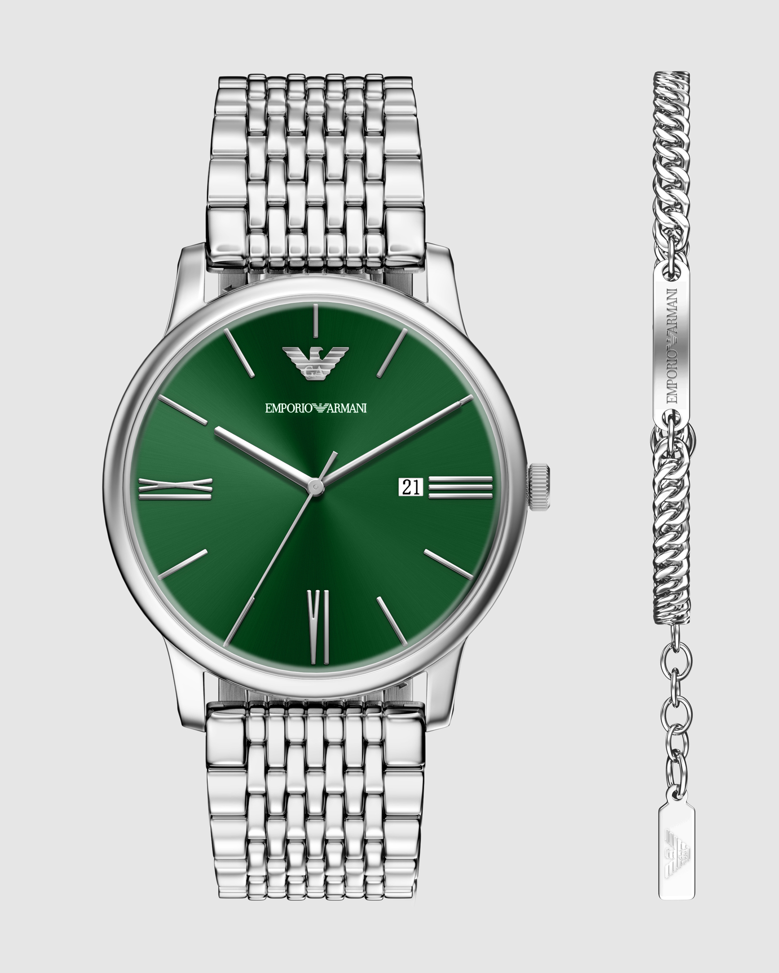 Silver Tone Analogue Watch