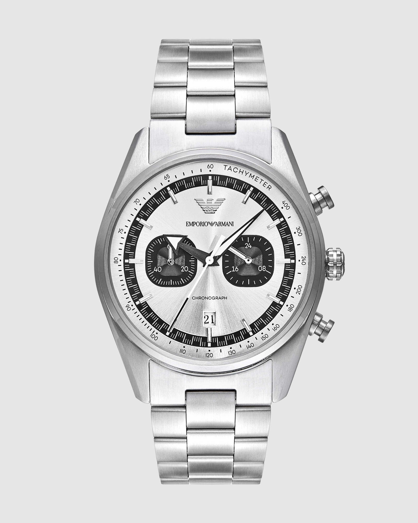 Silver Tone Chronograph Watch