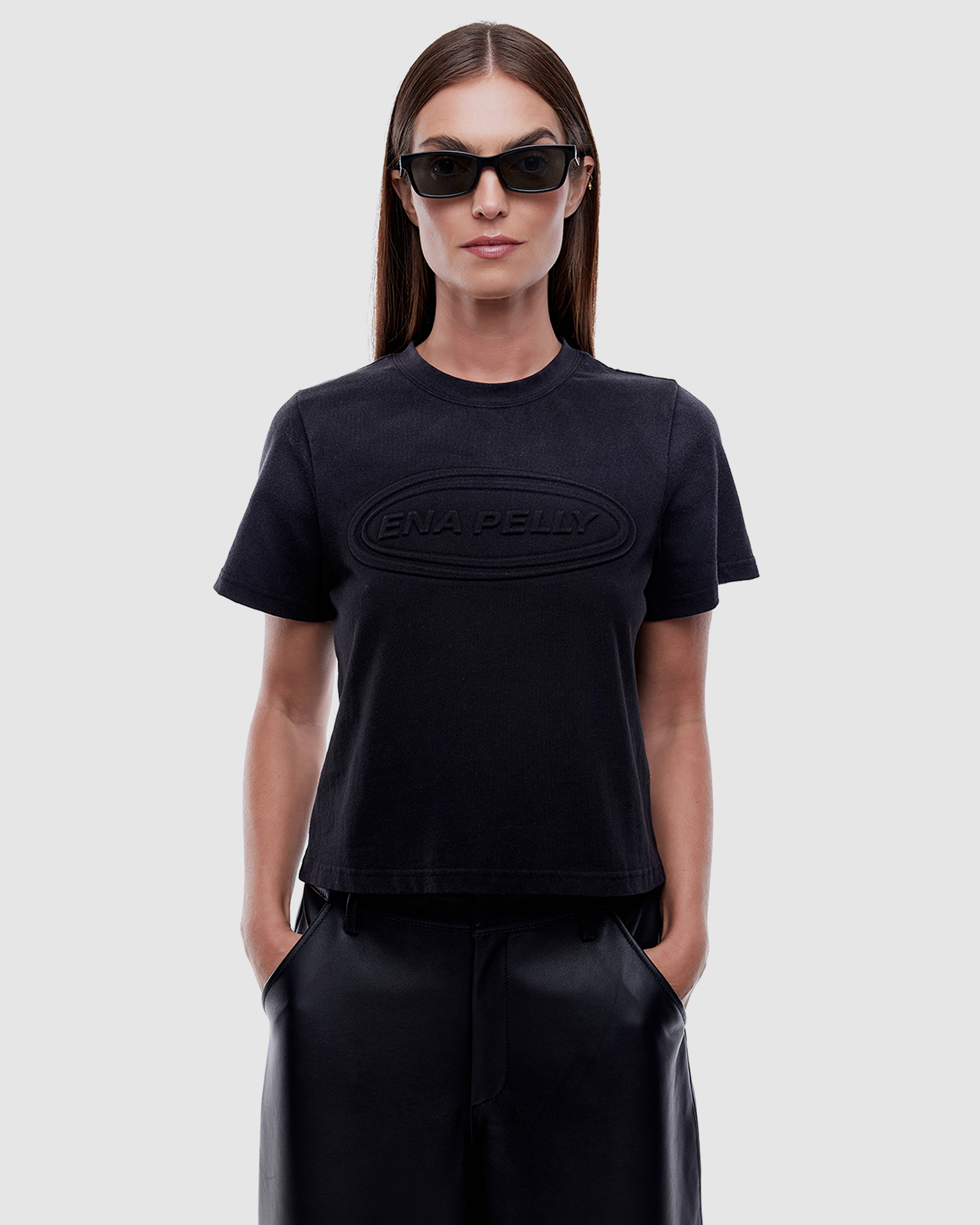 Washed Debossed Relaxed Baby Tee