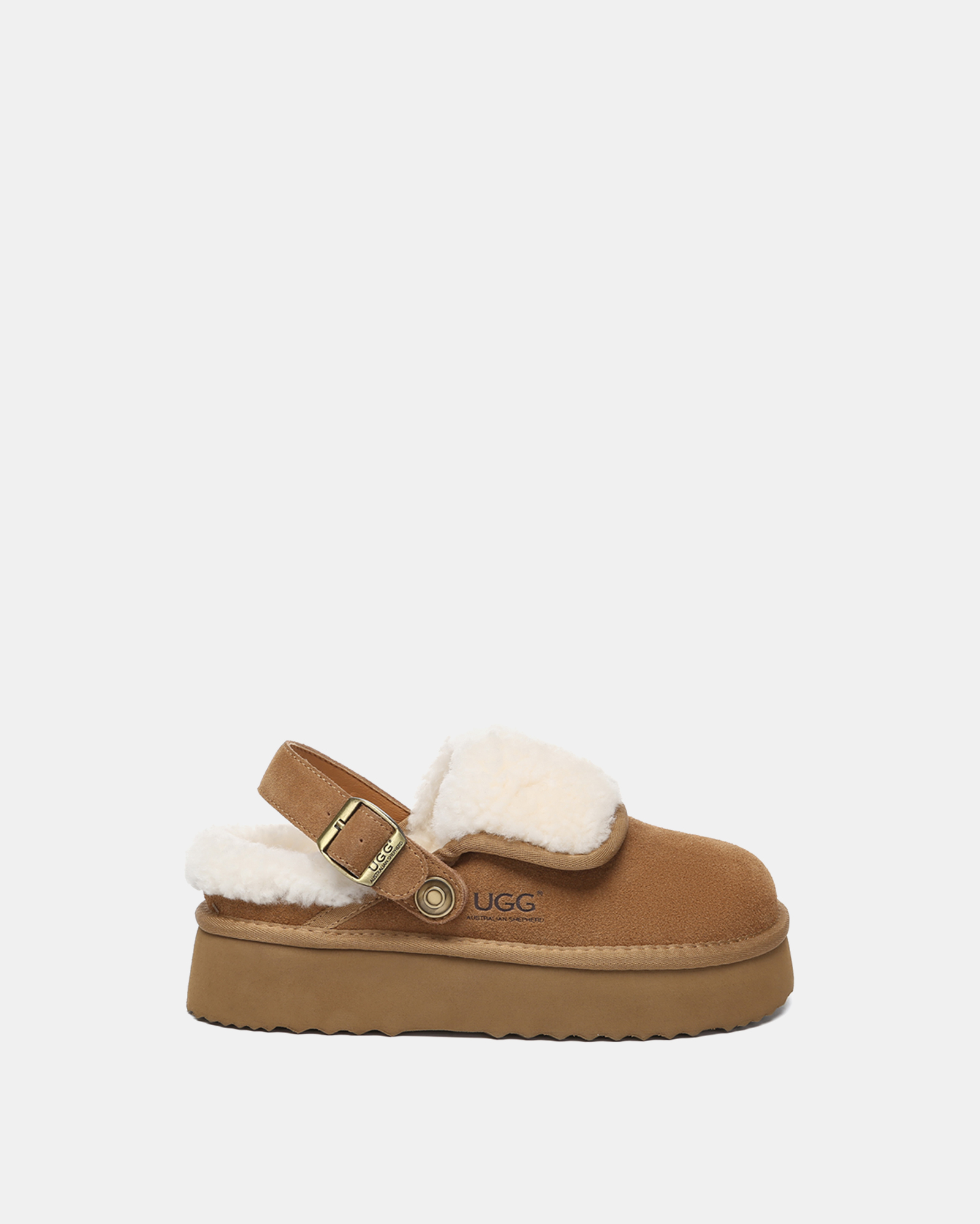 Australian Shepherd Ugg Tenley Platform Cow Suede Upper House Shoes