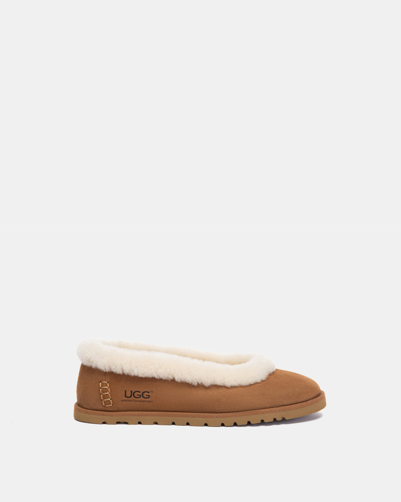 Australian Shepherd Ugg Milea Cow Suede Upper Loafer Oxfords Flats