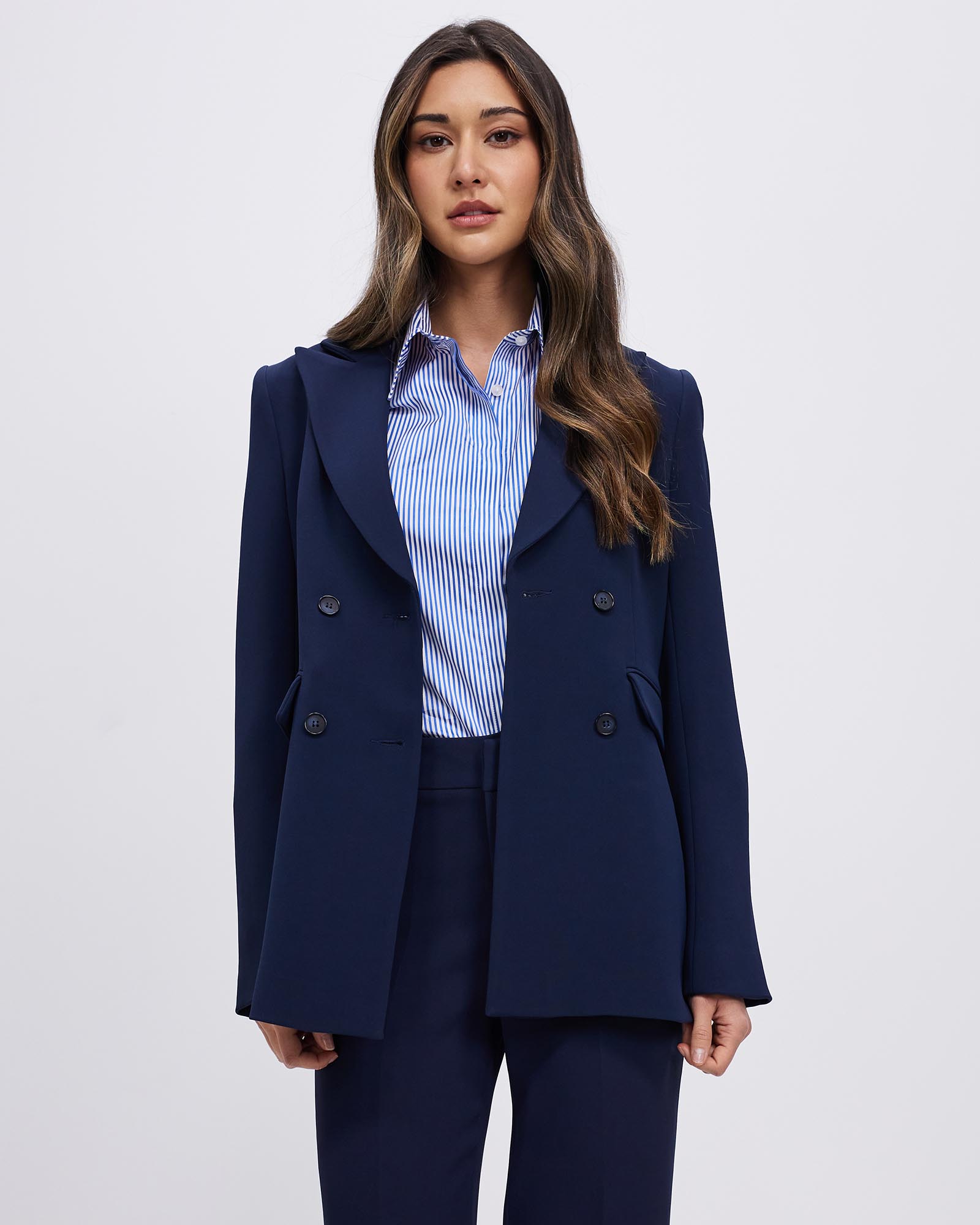 Eden Crepe Double Breasted Jacket
