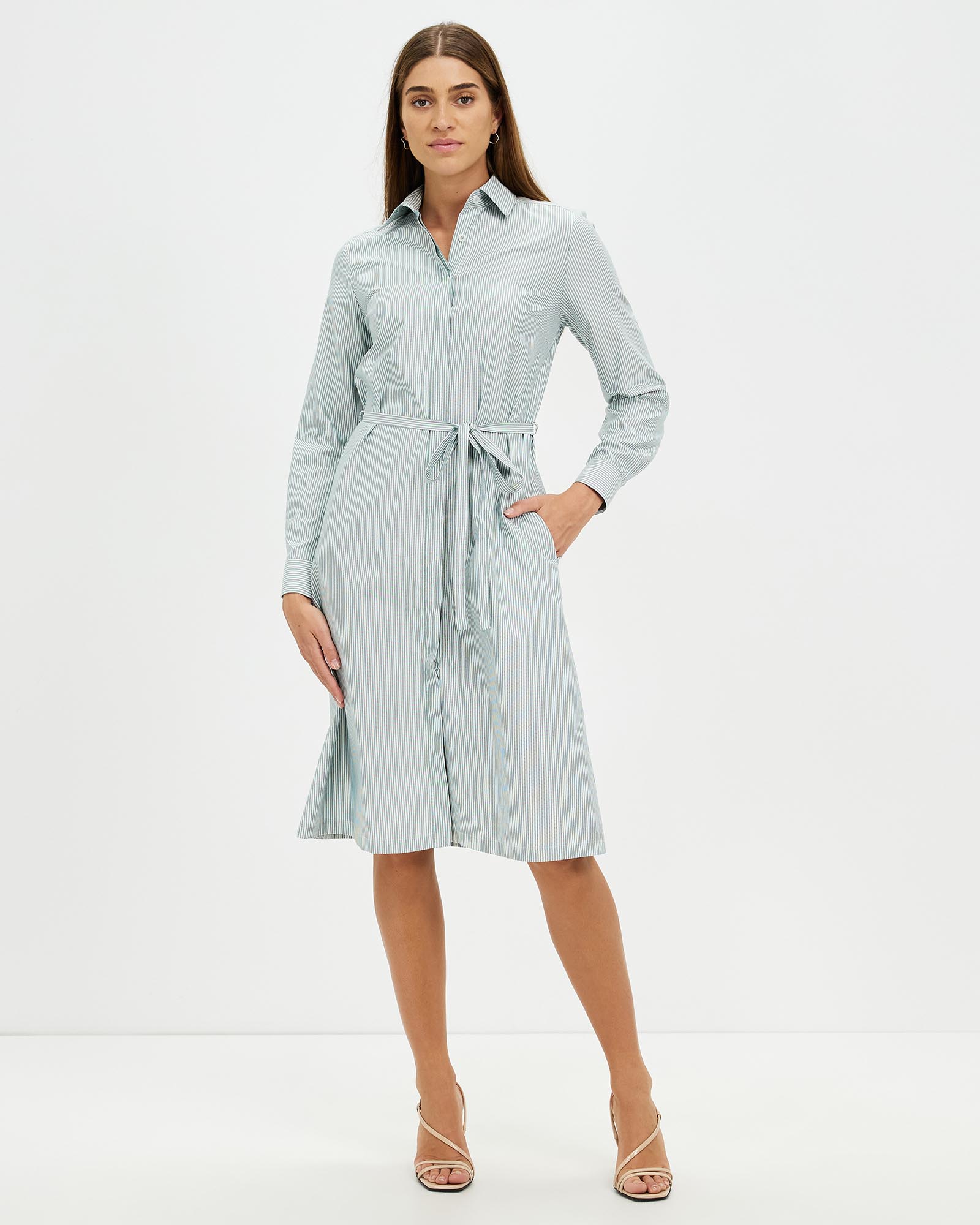 Olivia Stripe Shirt Dress