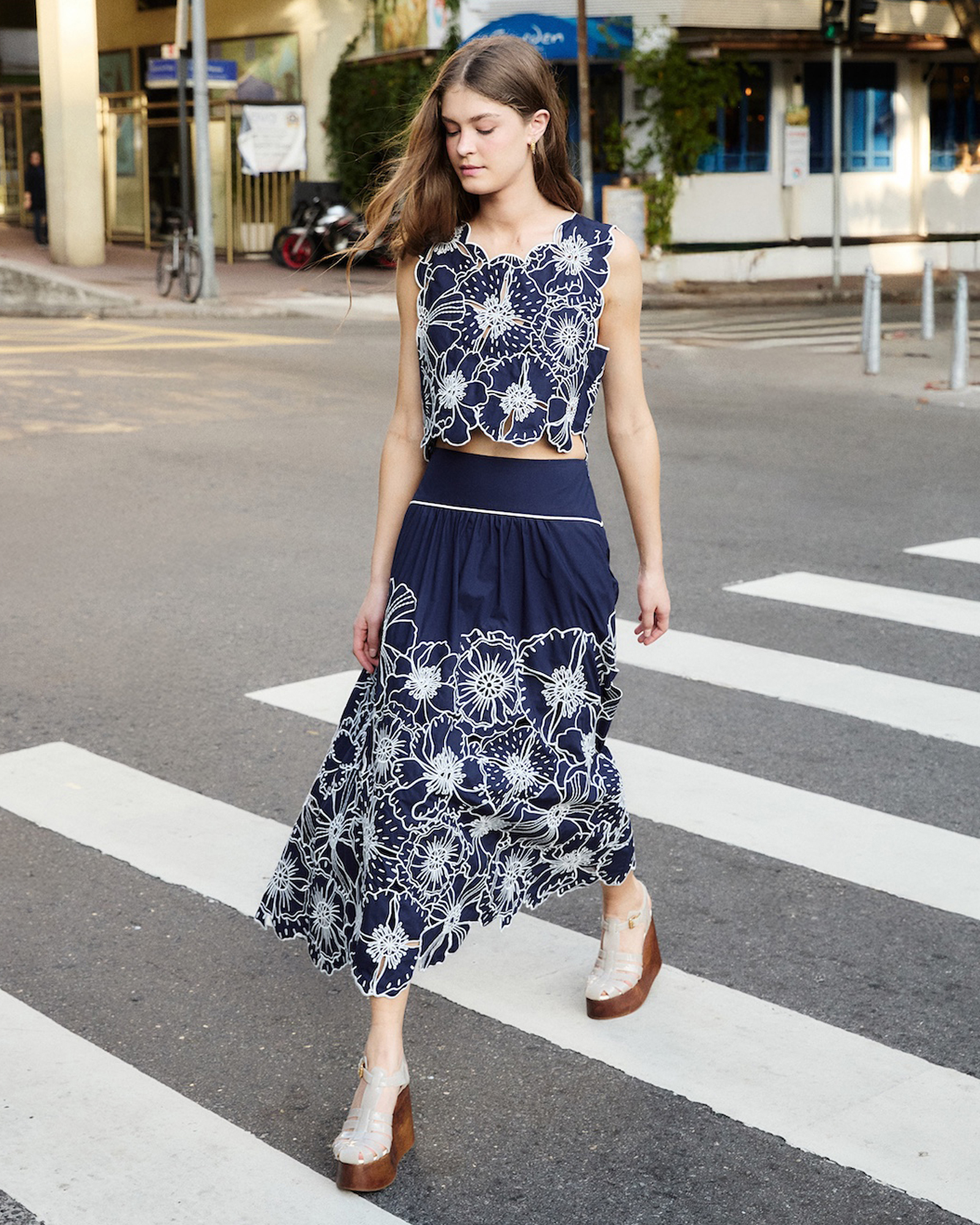 Flowers Richelieu Skirt