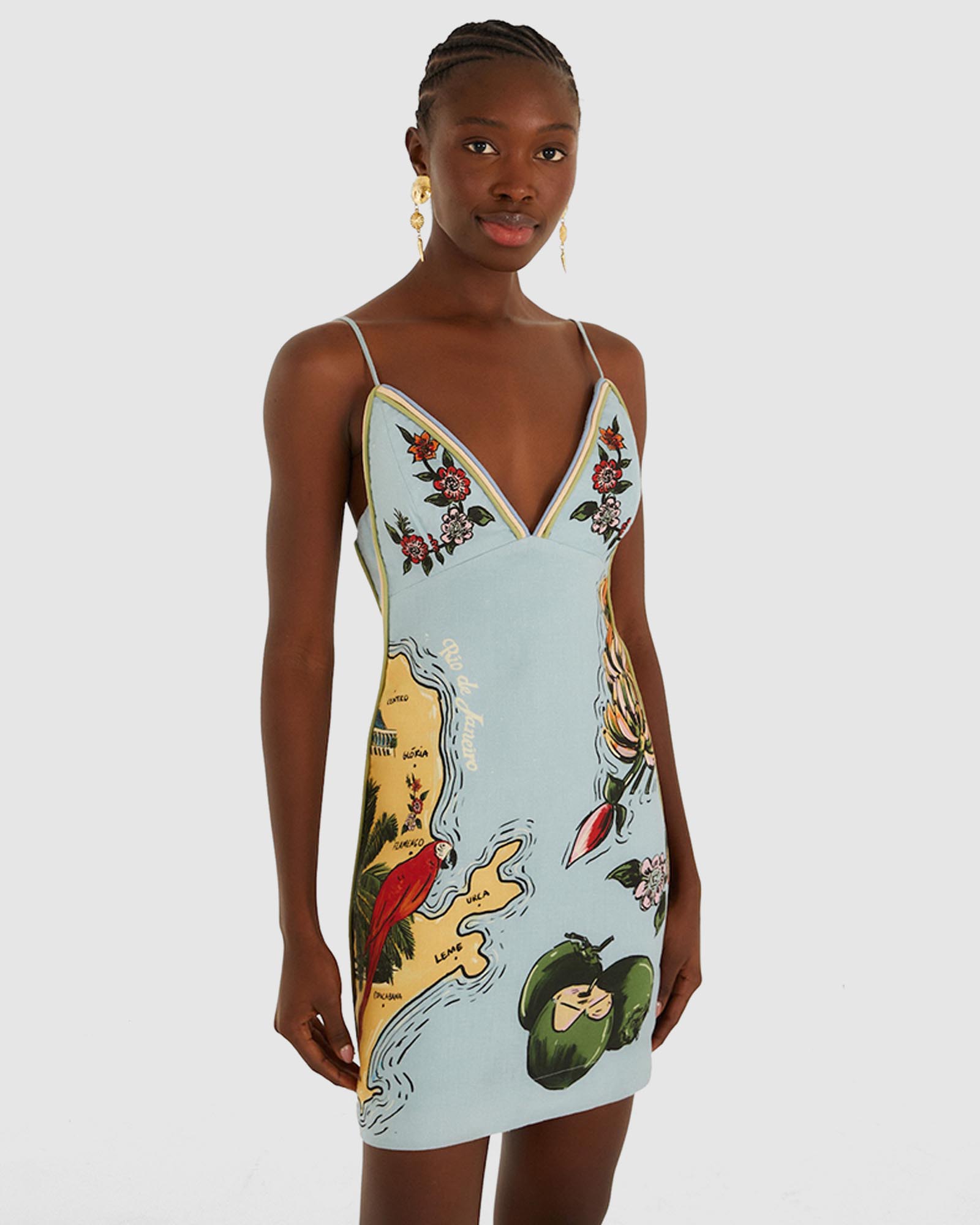 Beaches Path Sleeveless Mini Dress