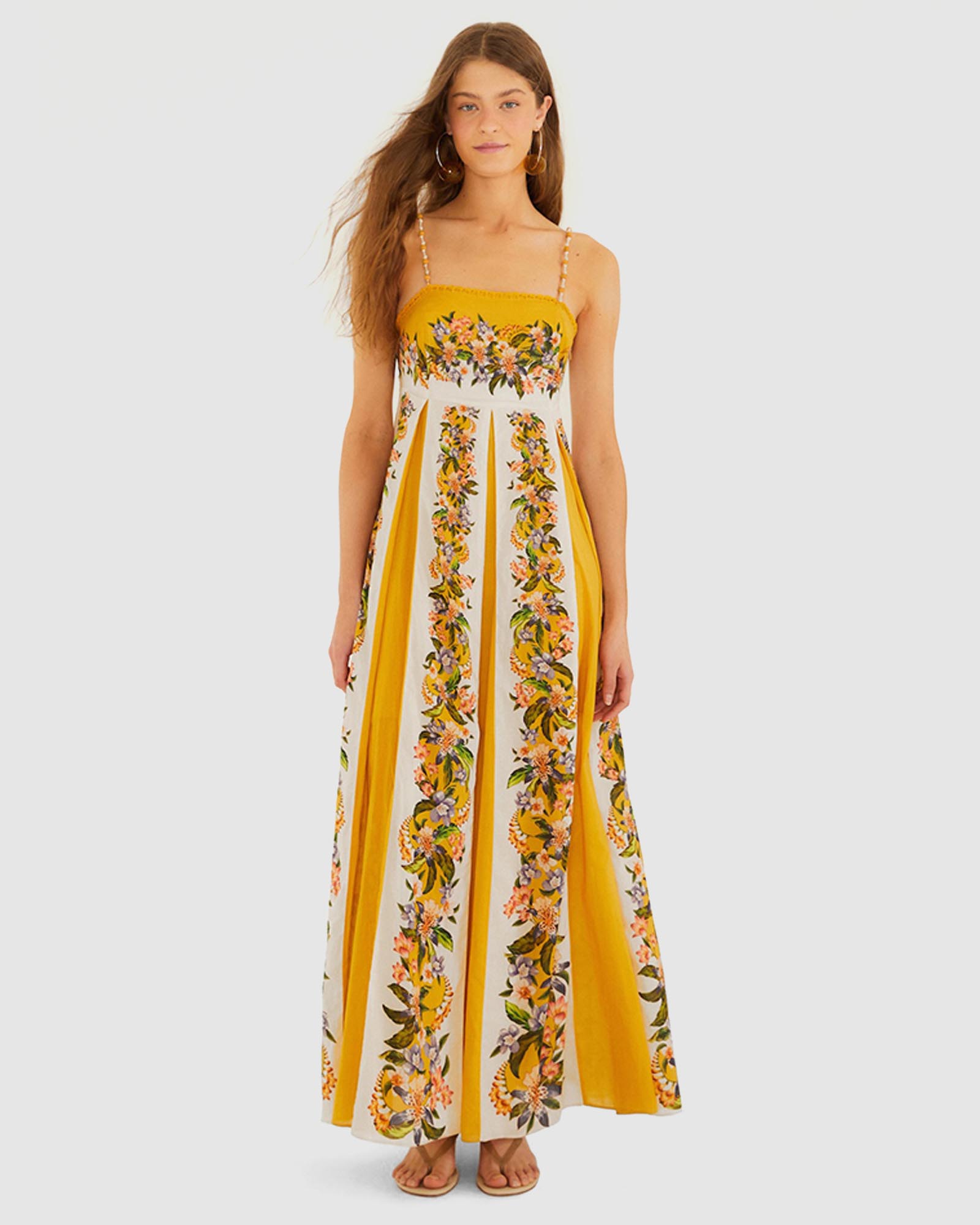 Sand Hilo Stripes Maxi Dress