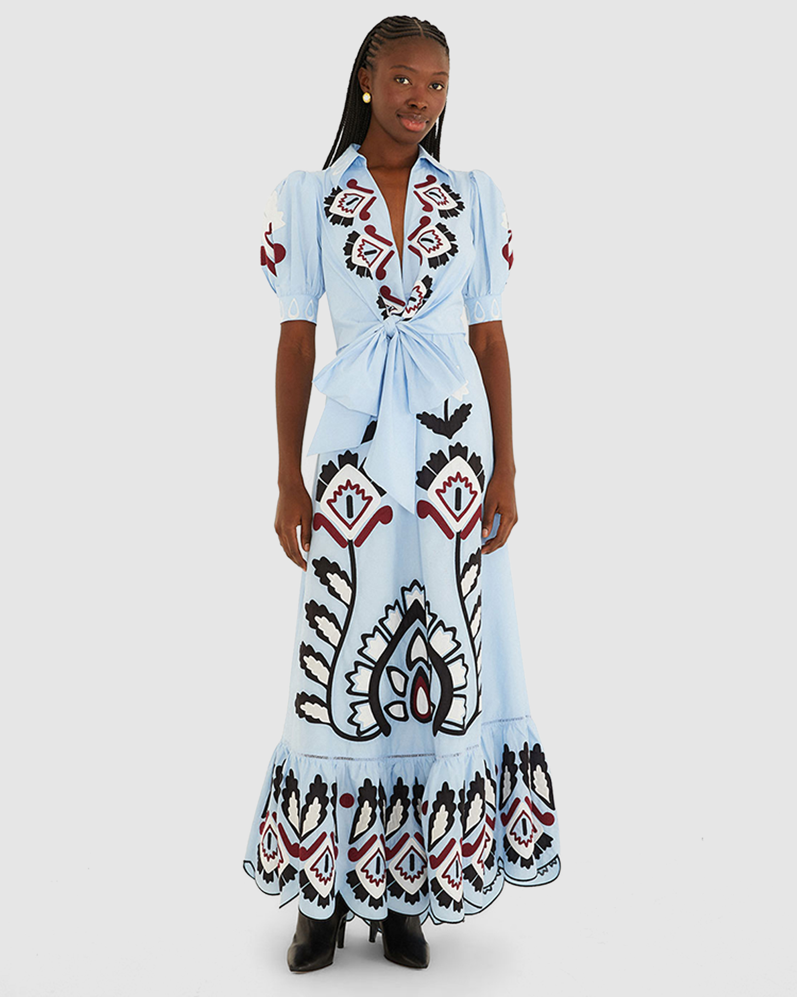 Artisanal Short Sleeve Maxi Dress