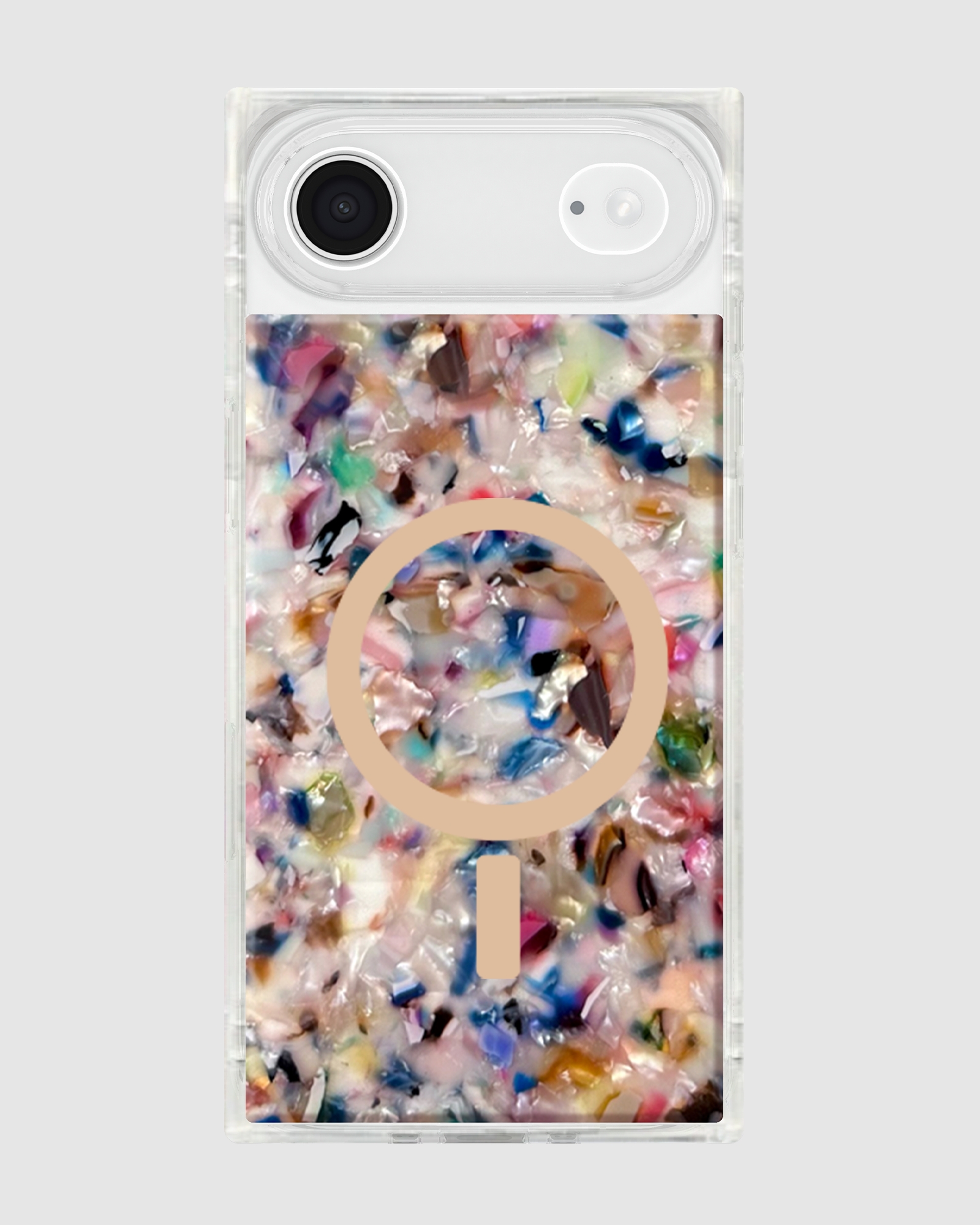 Flaunt Square Rainbow Confetti Tortoise Shell MagSafe Case for iPhone 17 Air