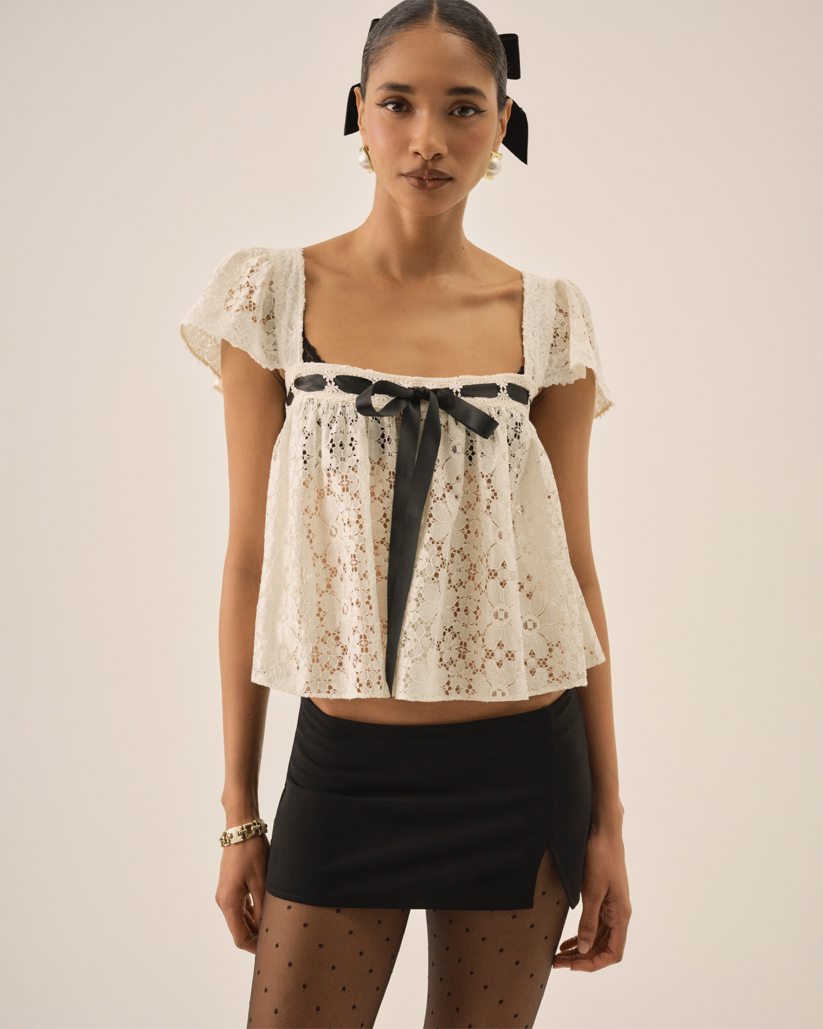 Creampuff Lace Top
