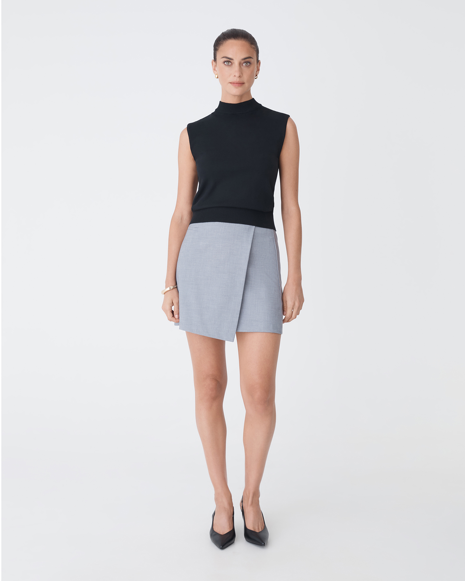 Dina Mock Neck Knit Top