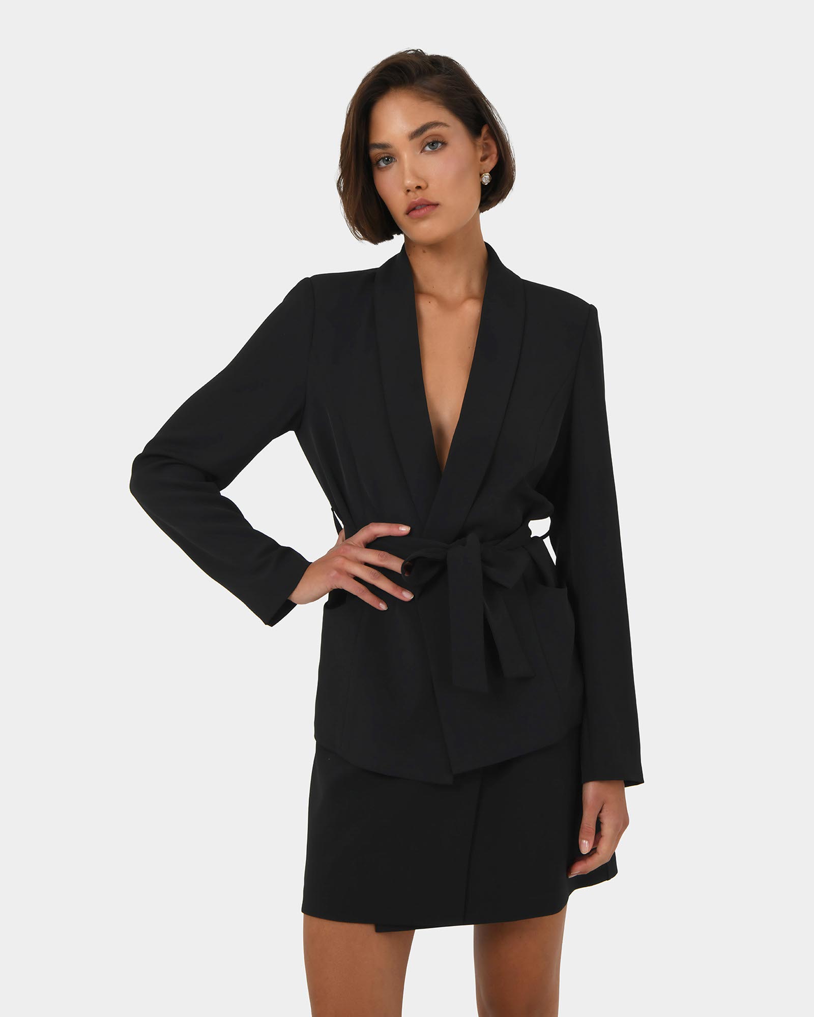 Rain Belted Blazer