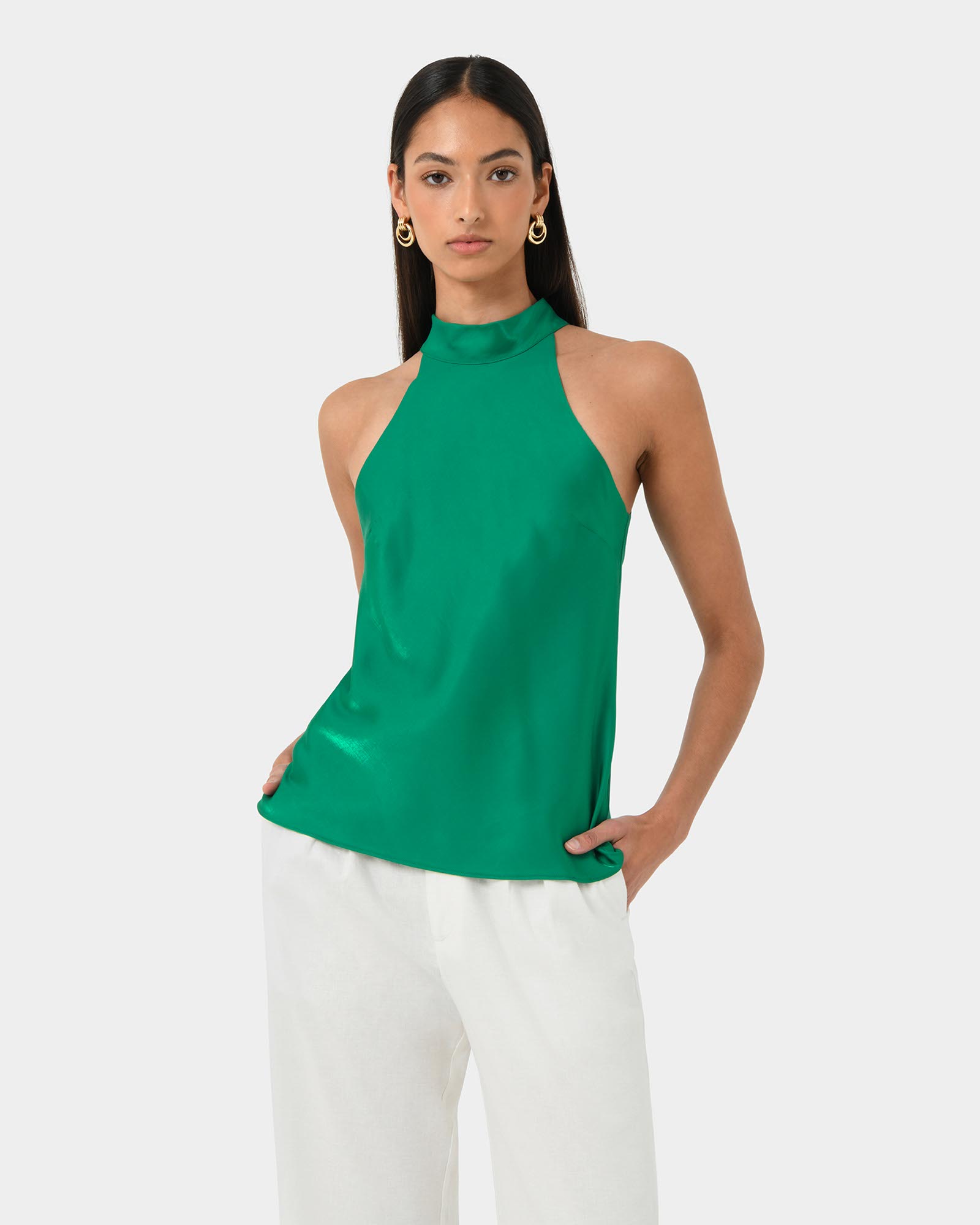 Leana Bias Tie Top