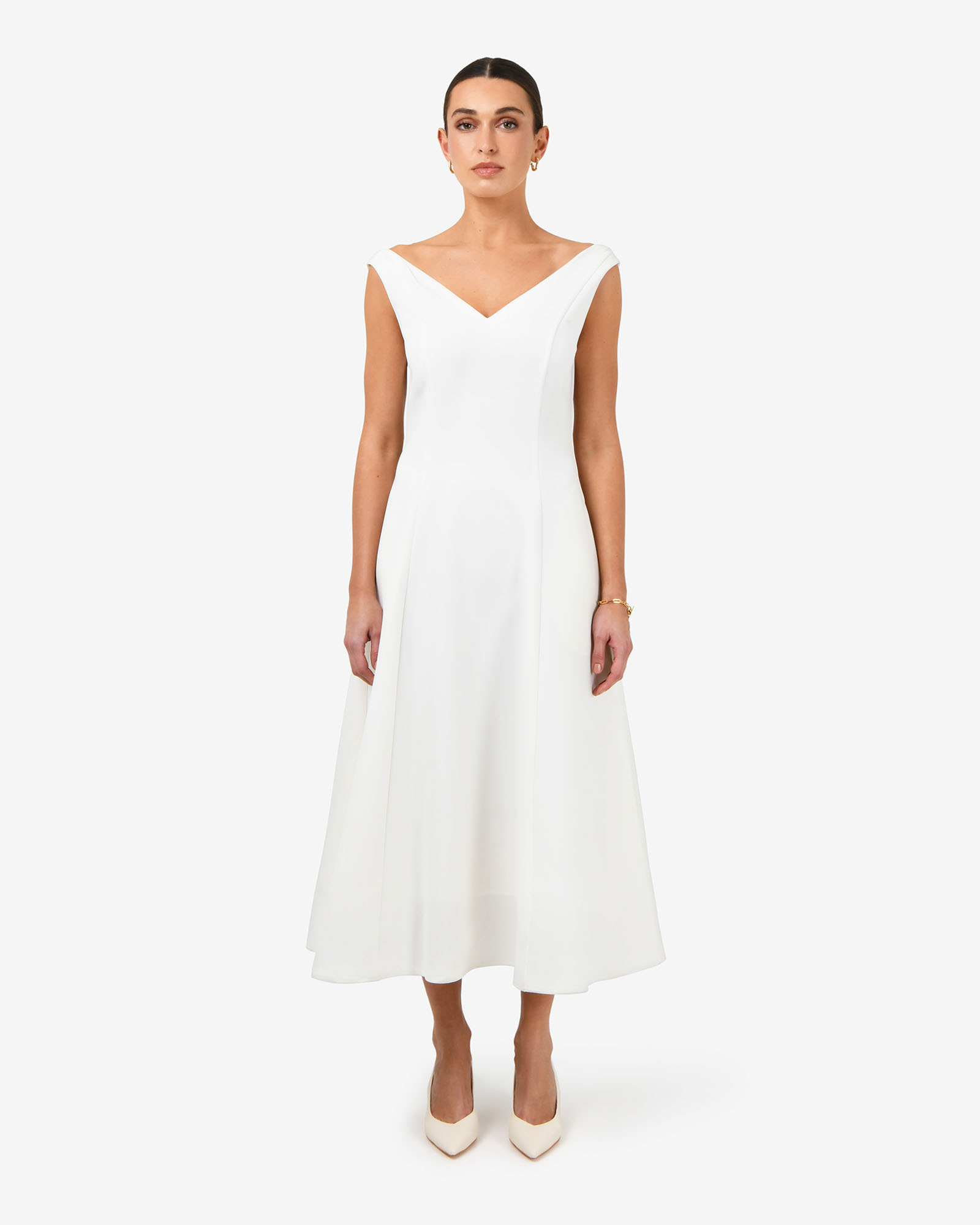 Yana V-Neck Panel Dress