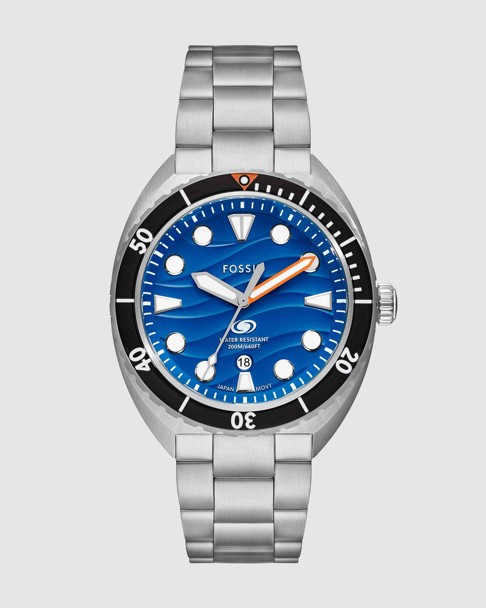 Breaker Silver Analogue Watch